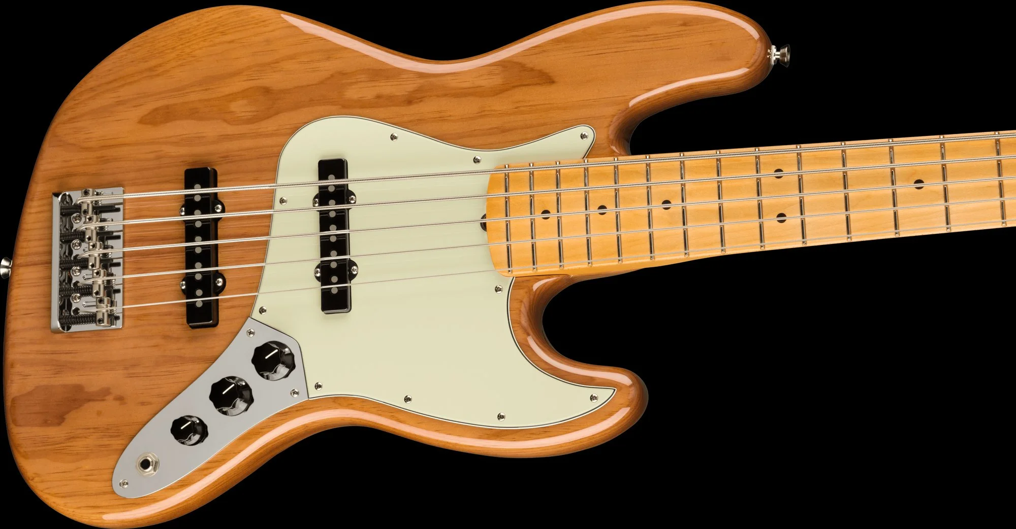 Fender American Professional II Jazz Bass V Roasted Pine With Case - Image 4