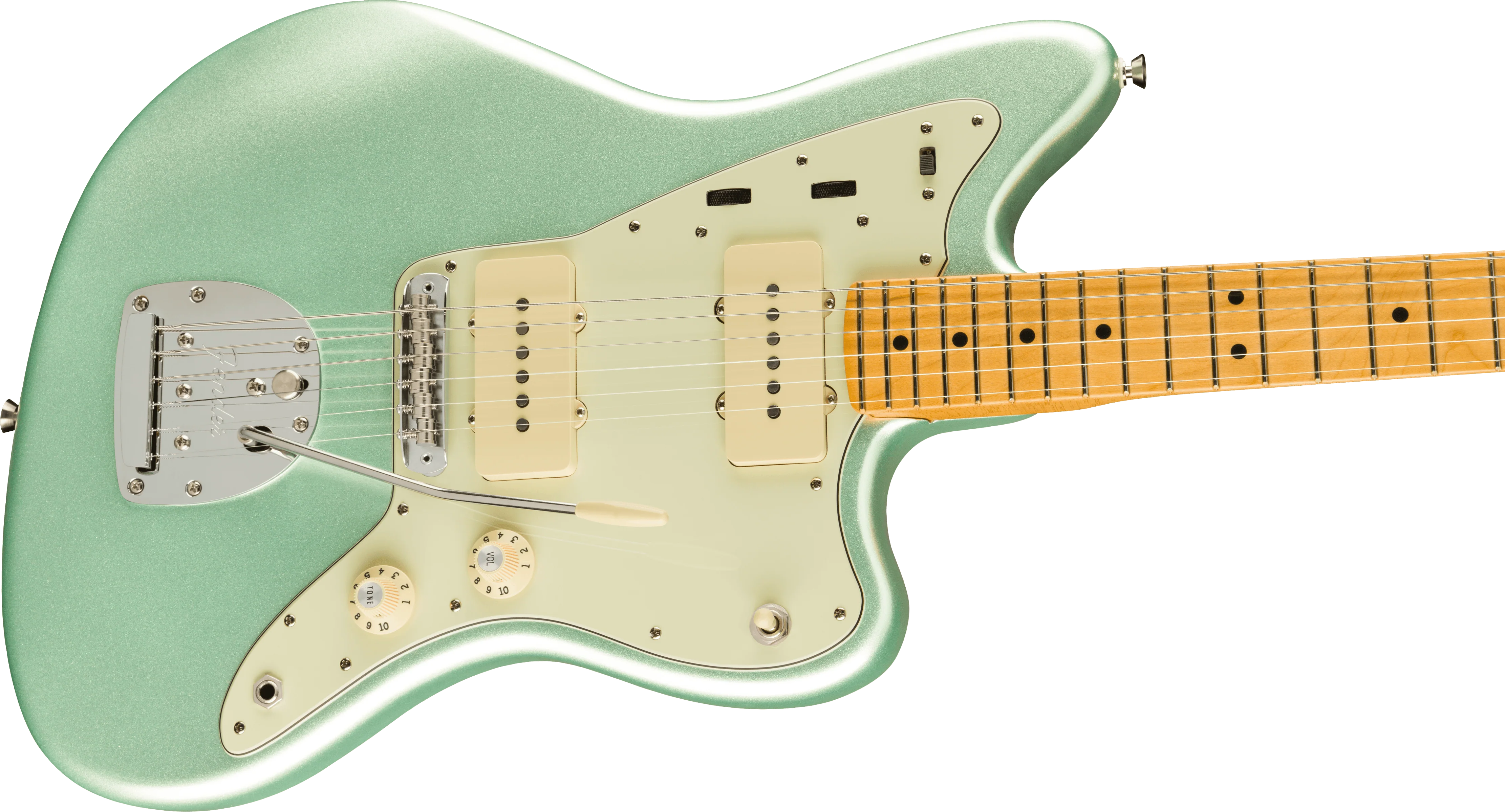 Fender American Professional II Jazzmaster Maple Fingerboard Mystic Surf Green Electric Guitar - Image 4