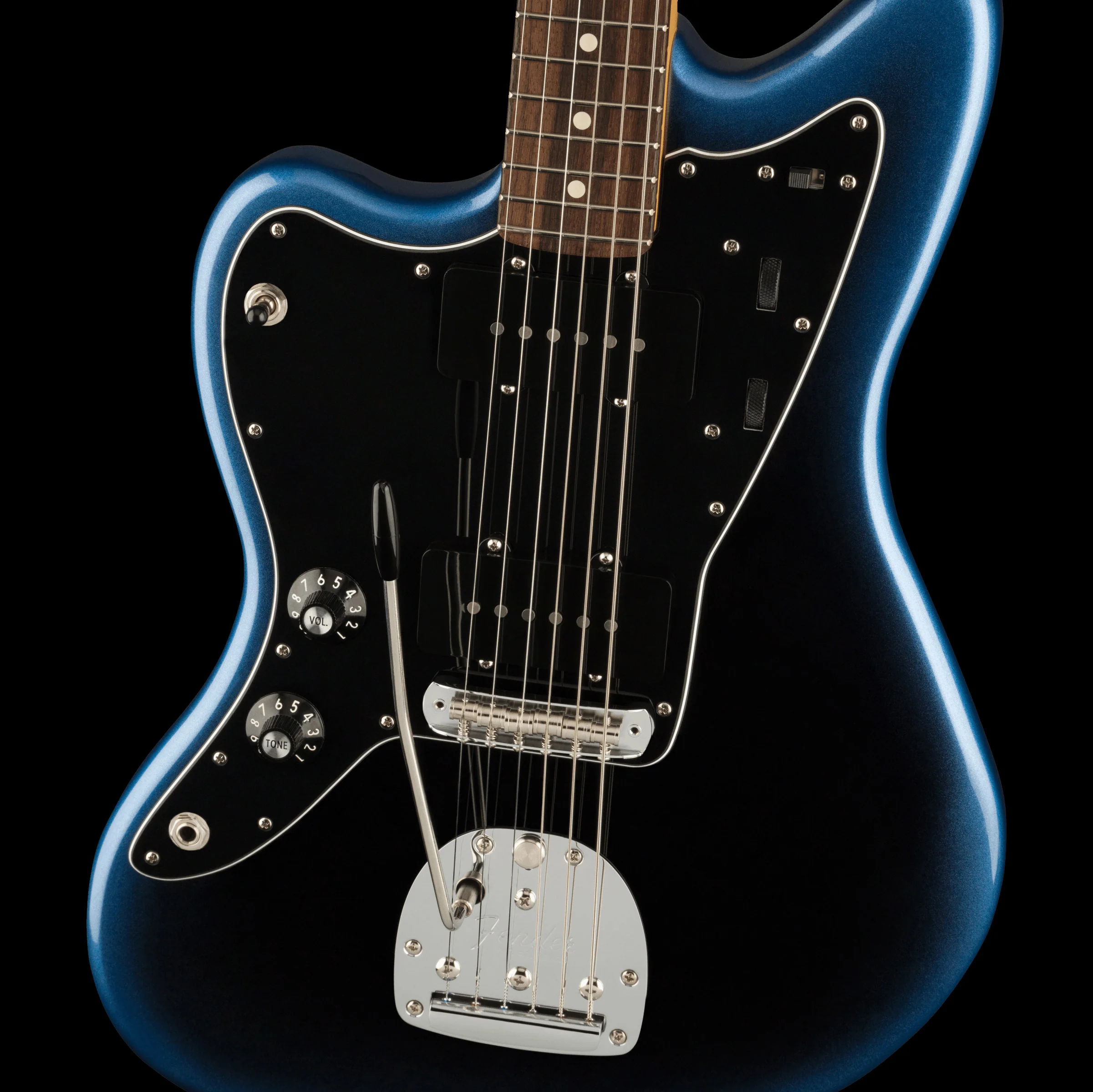 Fender American Professional II Jazzmaster Left-Hand Dark Night With Case - Serial # US22171329 - Demo - Image 3