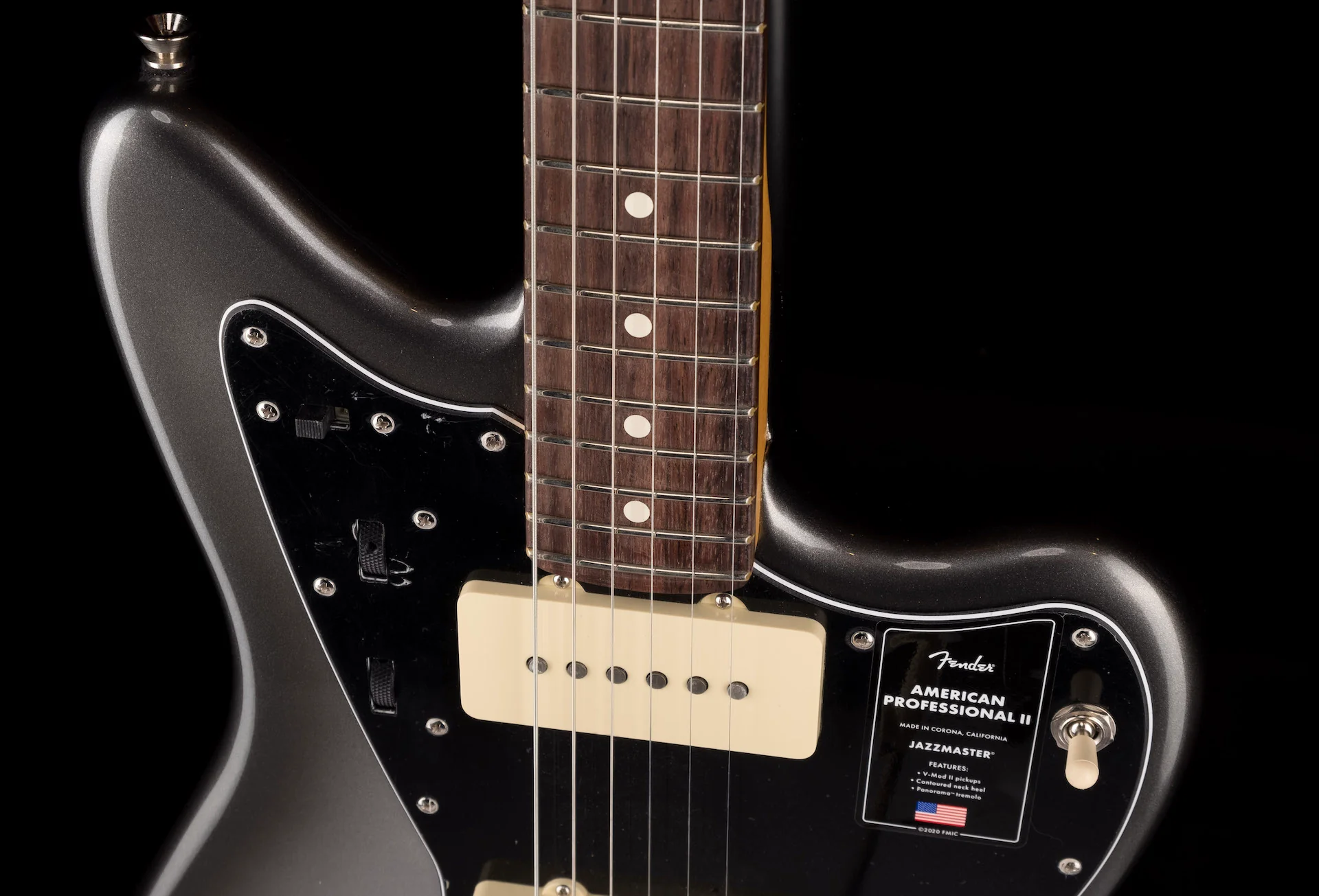 Fender American Professional II Jazzmaster Mercury With OHSC  ***B-STOCK*** - Image 3