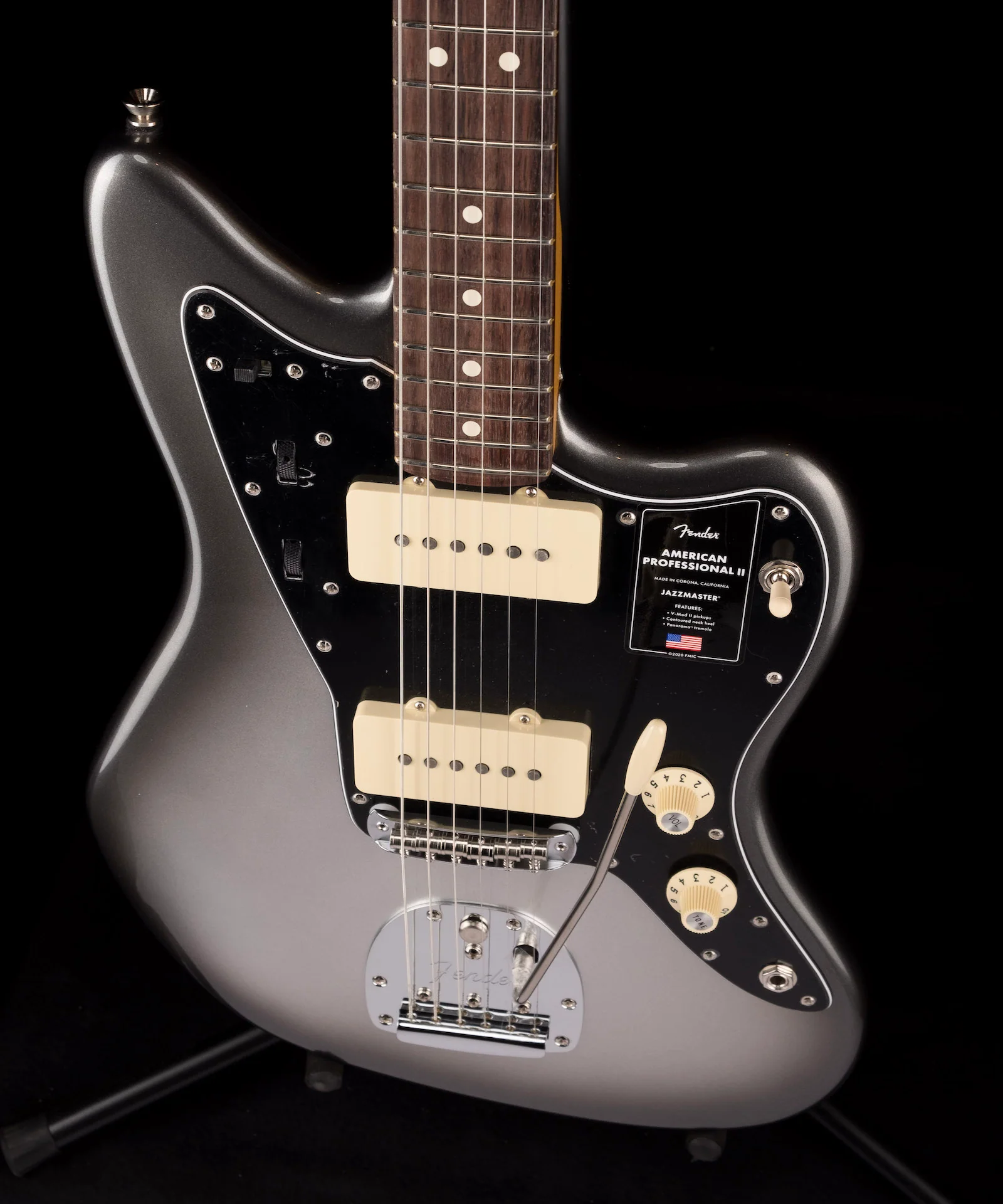 Fender American Professional II Jazzmaster Mercury With OHSC  ***B-STOCK*** - Image 4