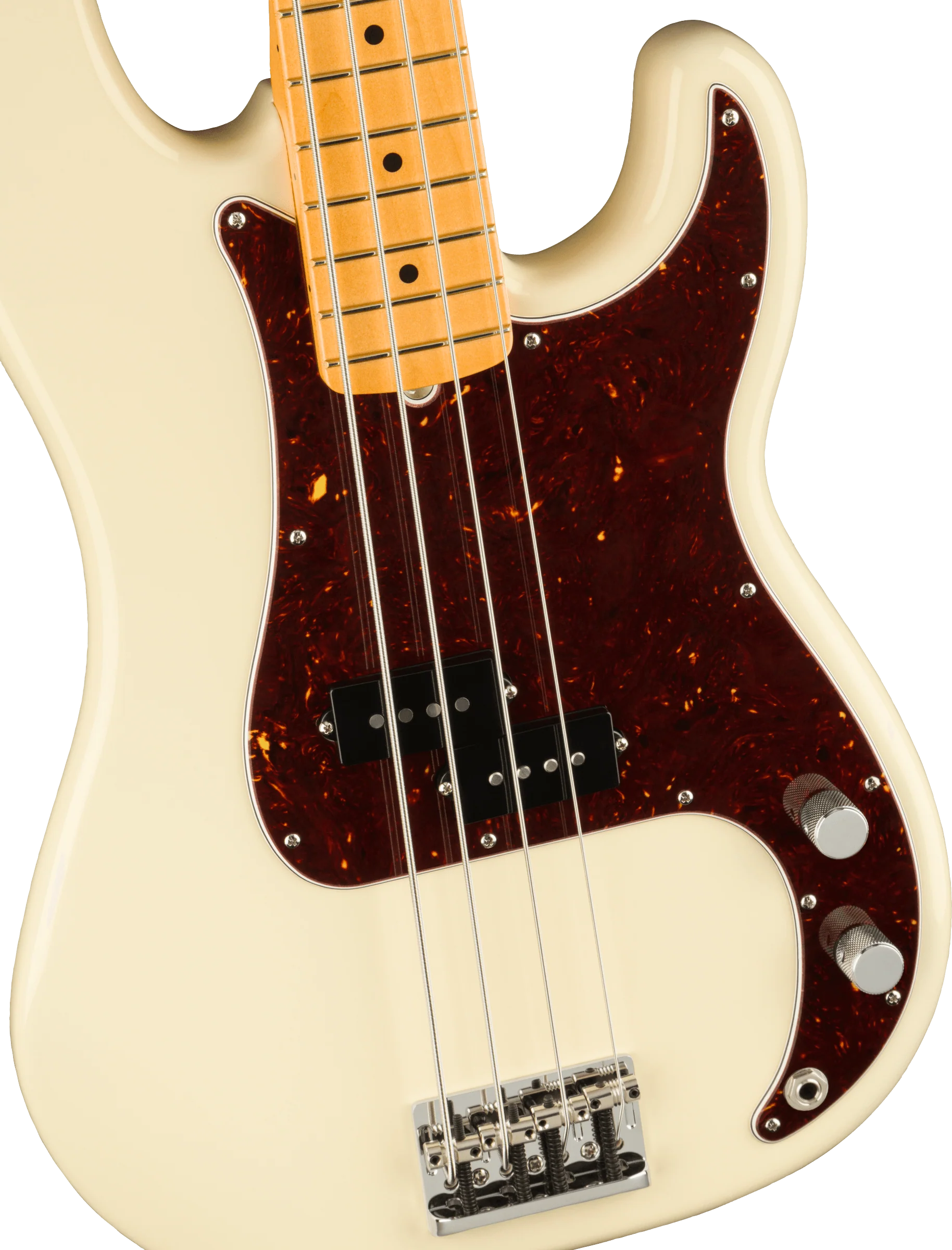 Fender American Professional II Precision Bass Maple Fingerboard Olympic White With Case - Image 3