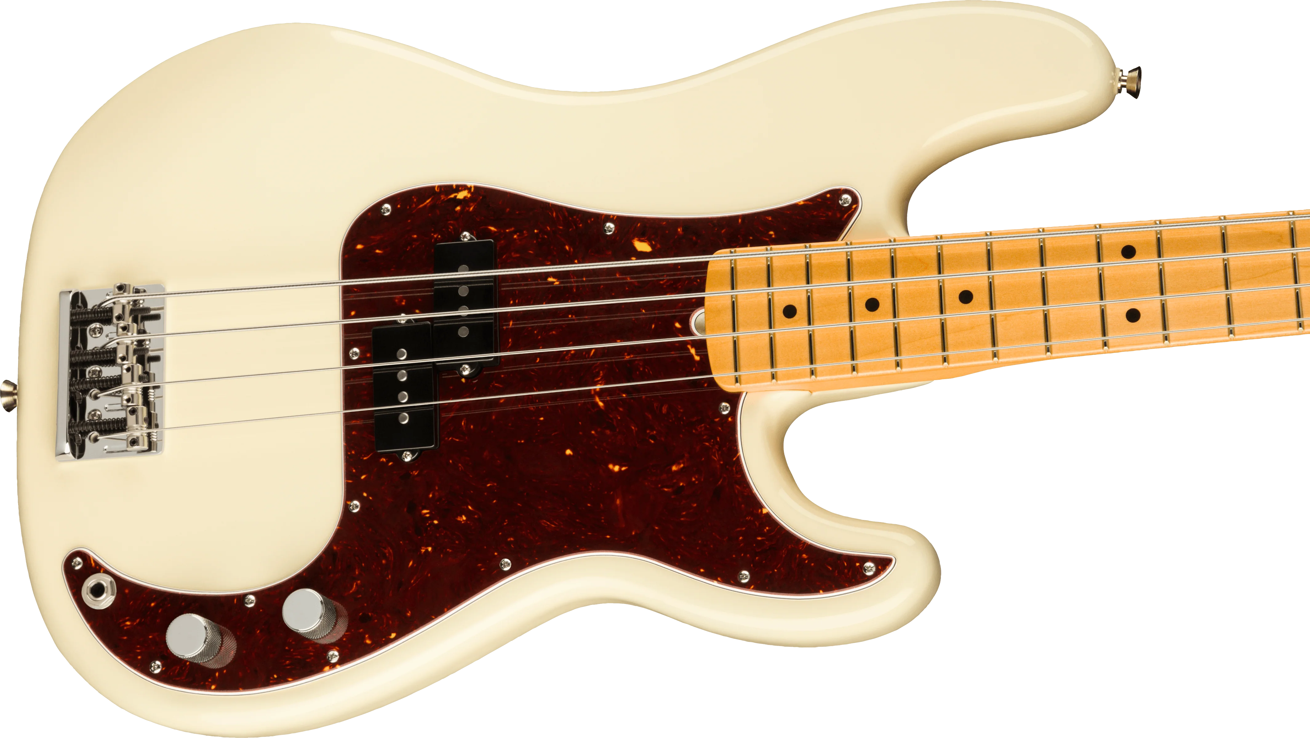 Fender American Professional II Precision Bass Maple Fingerboard Olympic White With Case - Image 5