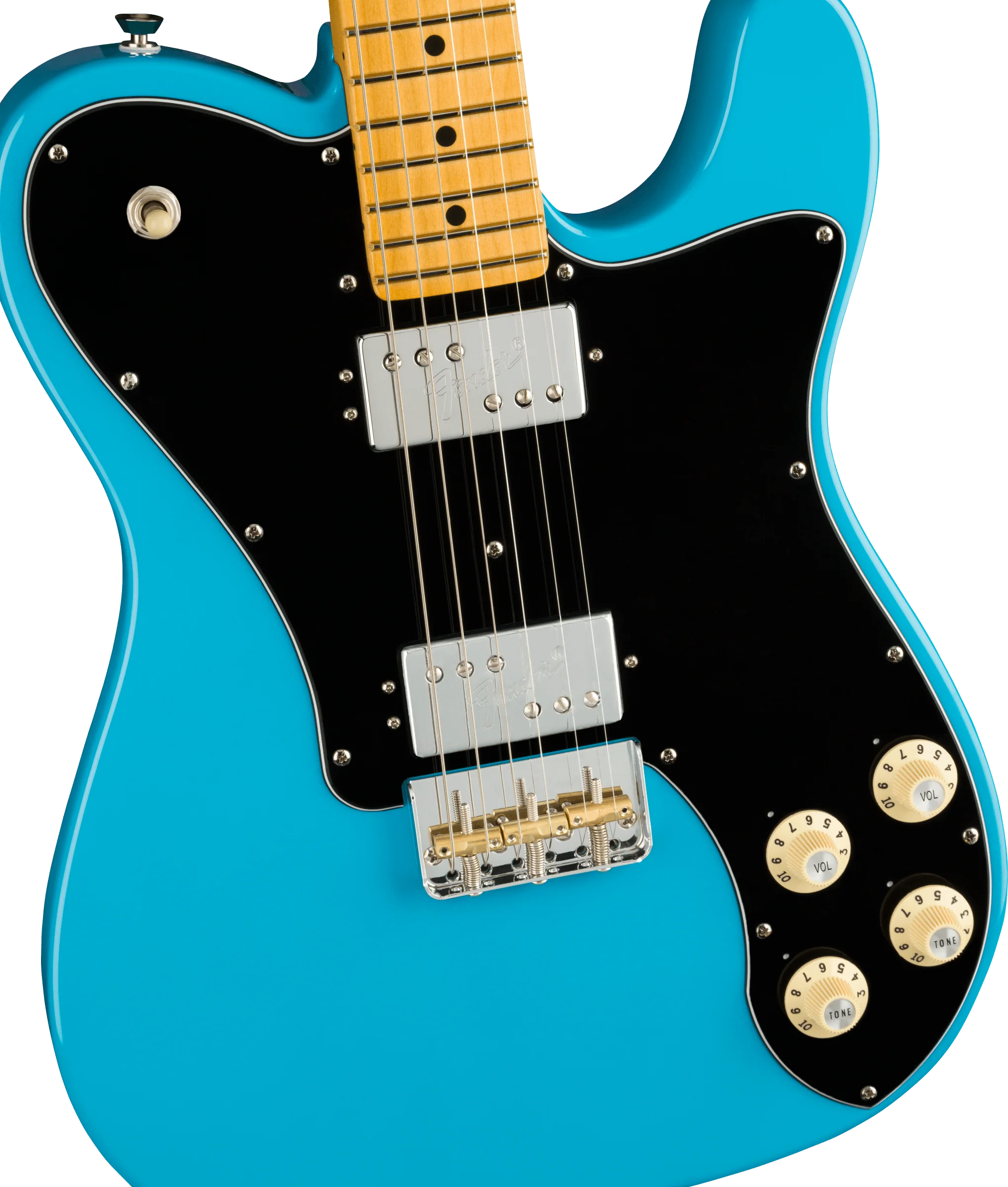 Fender American Professional II Telecaster Deluxe Miami Blue Electric Guitar With Case - Image 3
