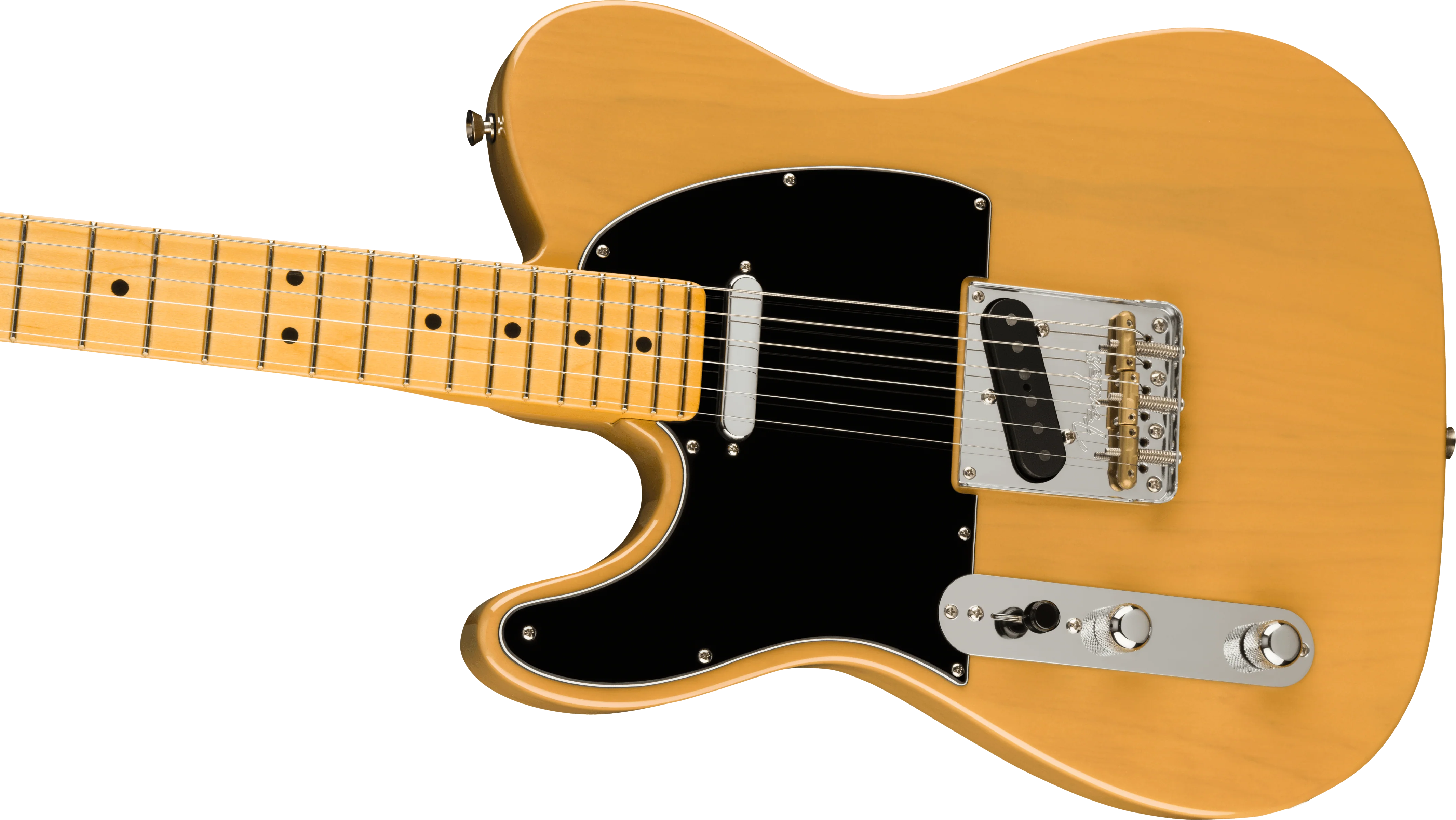Fender American Professional II Telecaster Left-Hand Maple Fingerboard Butterscotch Blonde With Case - Image 4