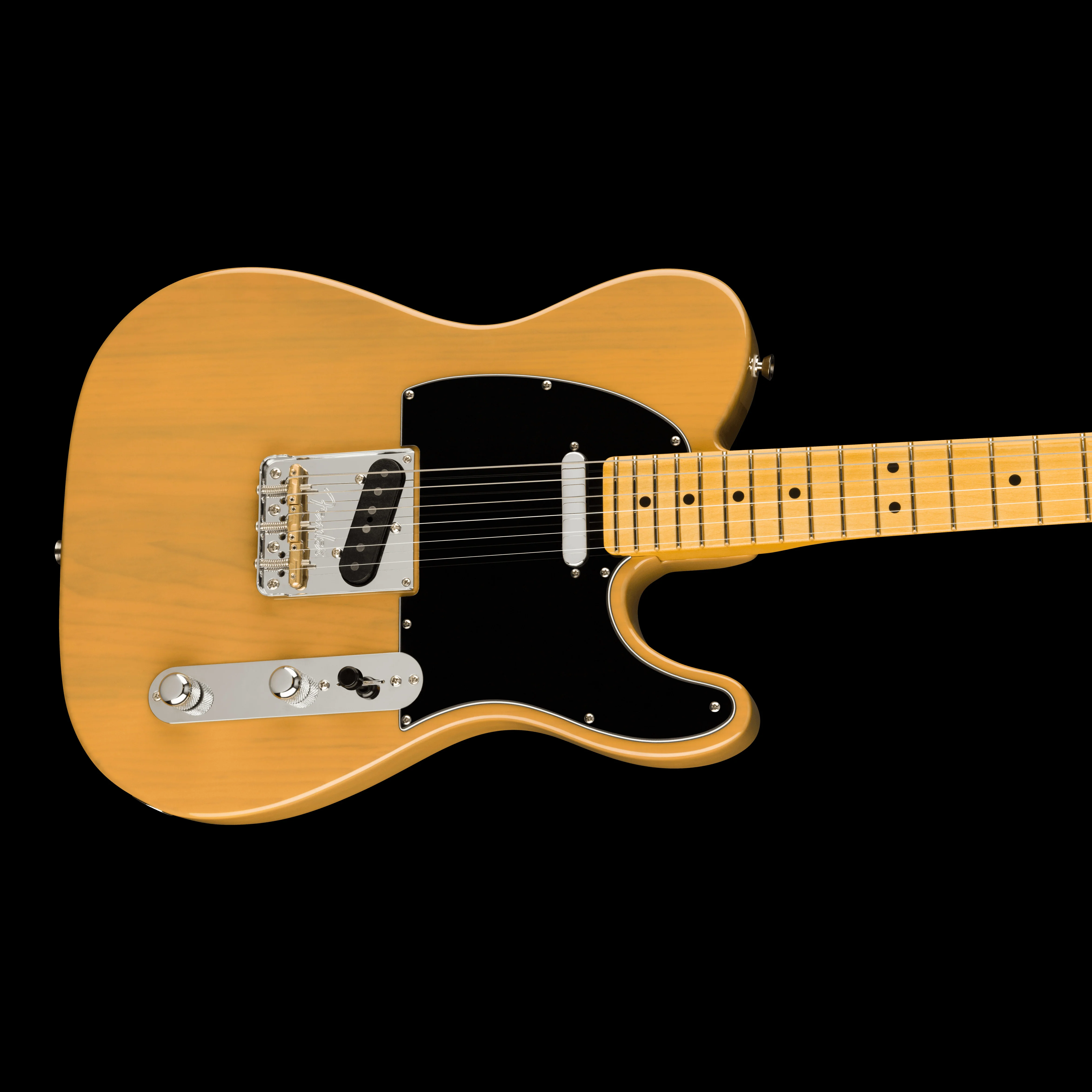 Fender American Professional II Telecaster Maple Fingerboard Butterscotch Blonde Electric Guitar With Case - Image 3