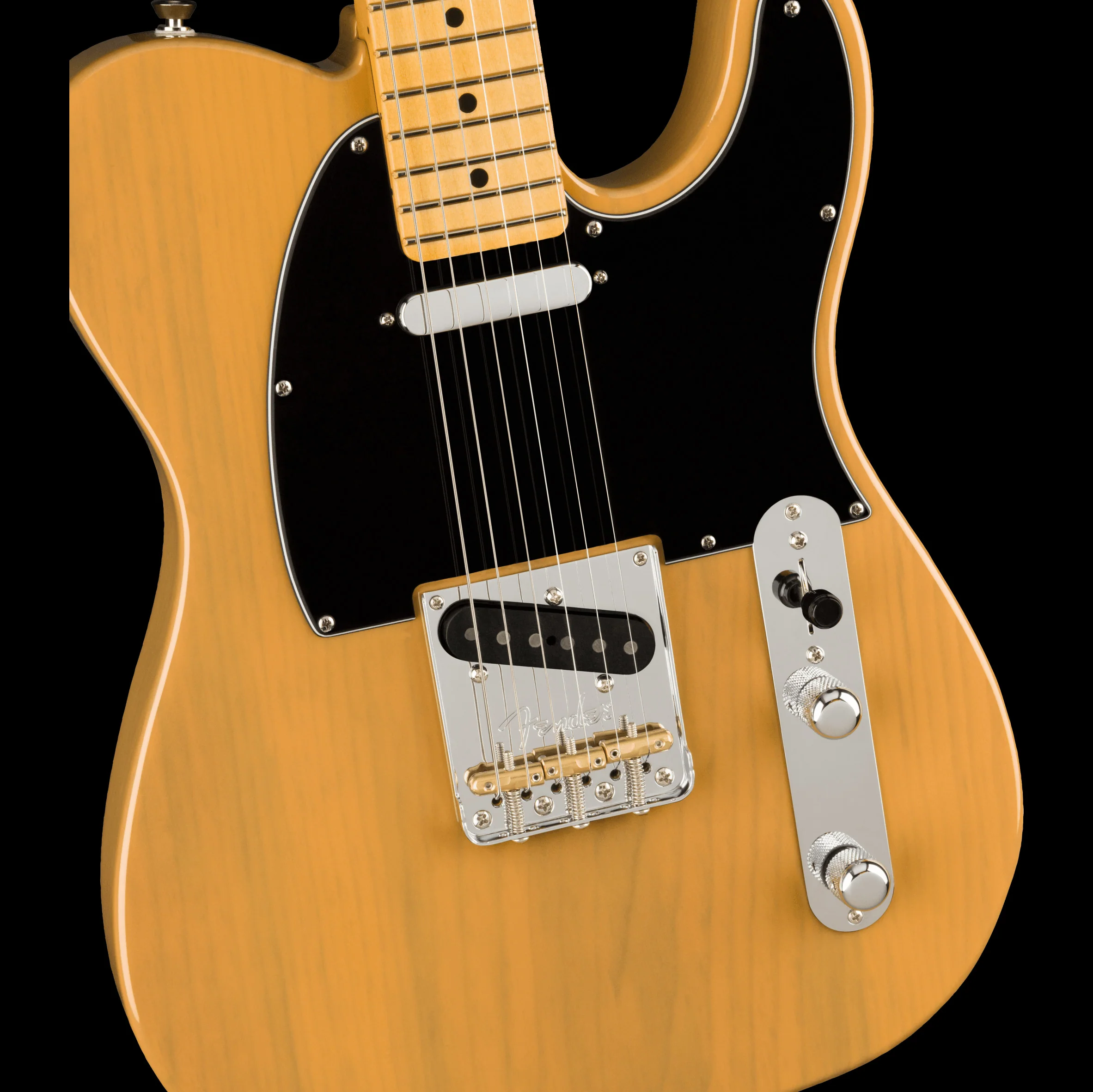 Fender American Professional II Telecaster Maple Fingerboard Butterscotch Blonde Electric Guitar With Case - Image 4