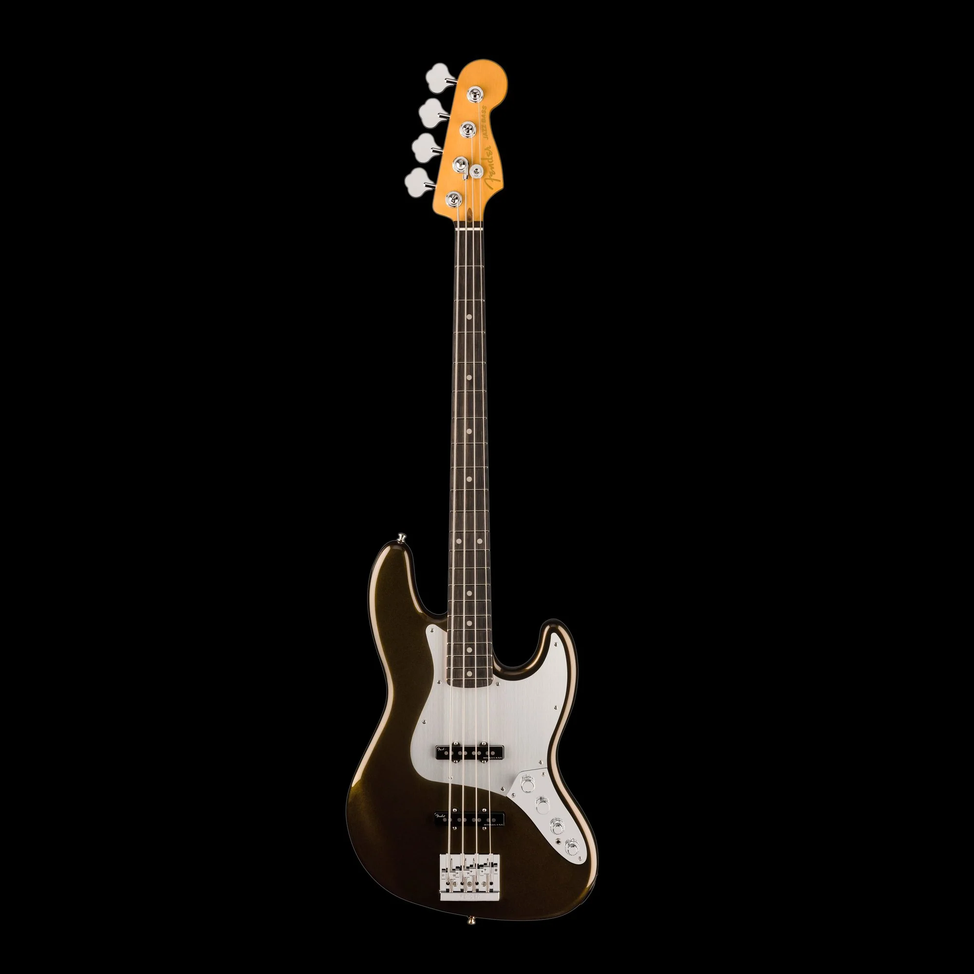 Fender American Ultra II Jazz Bass Ebony Fingerboard Texas Tea With Case - Image 2
