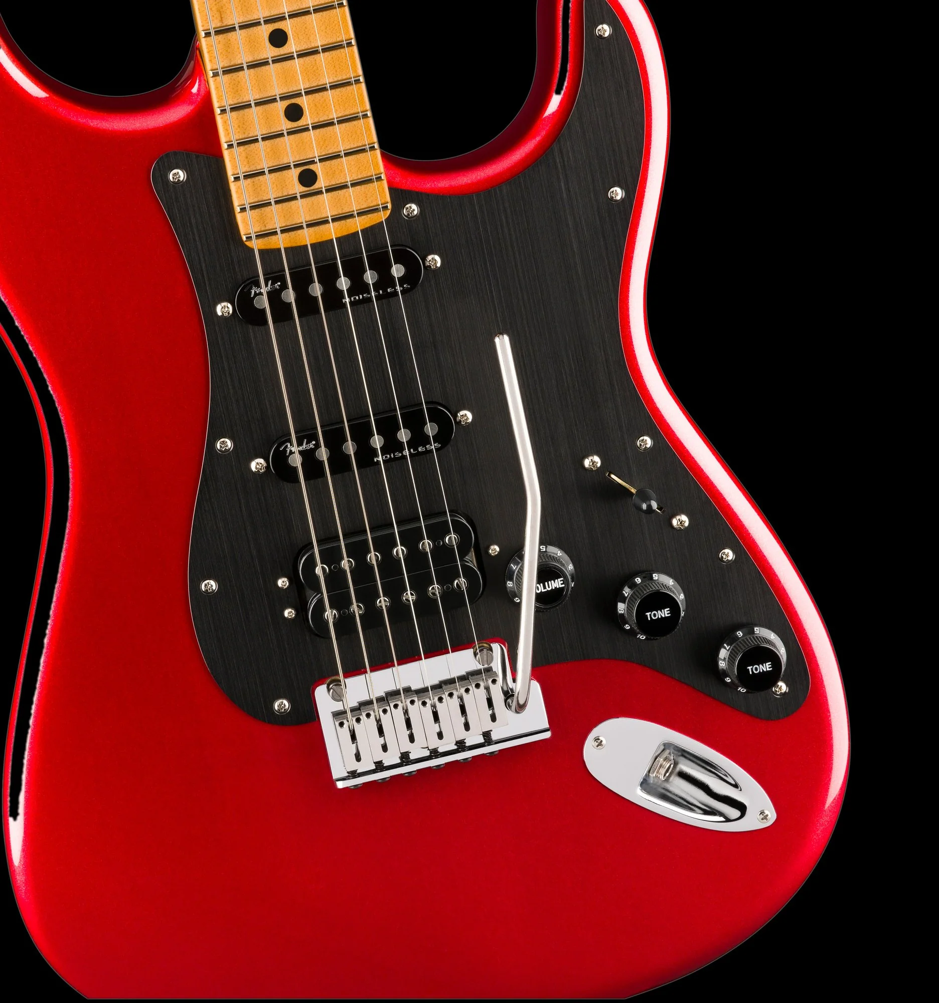 Fender American Ultra II Stratocaster HSS Maple Fingerboard Sinister Red With Case - Image 4