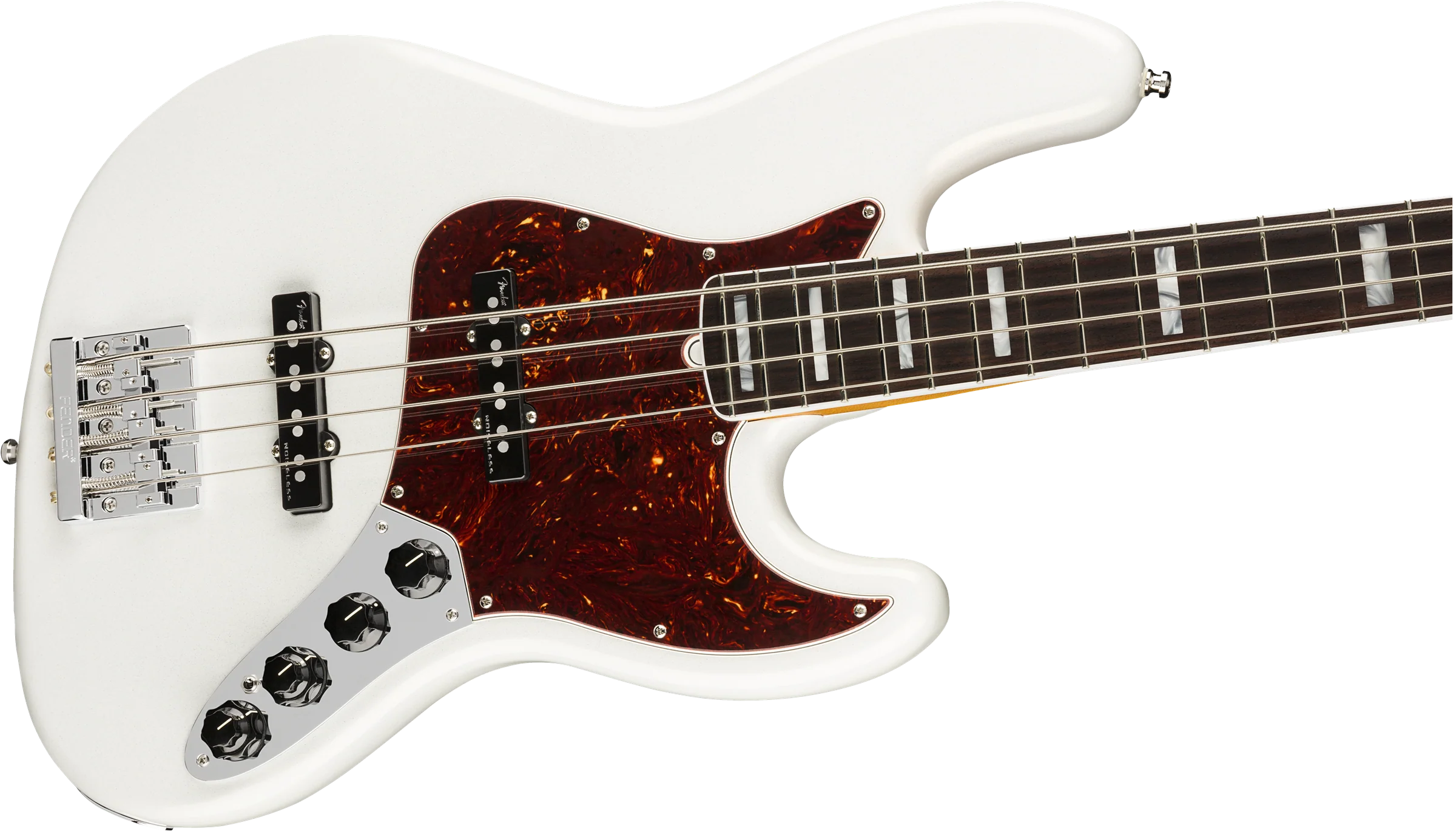Fender American Ultra Jazz Bass Rosewood Fingerboard Arctic Pearl - Image 4