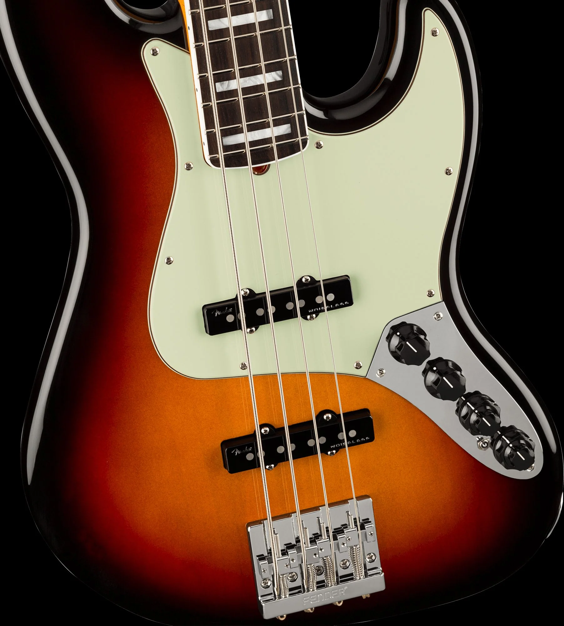 Fender American Ultra Jazz Bass Rosewood Fingerboard Ultraburst With Case - Image 3