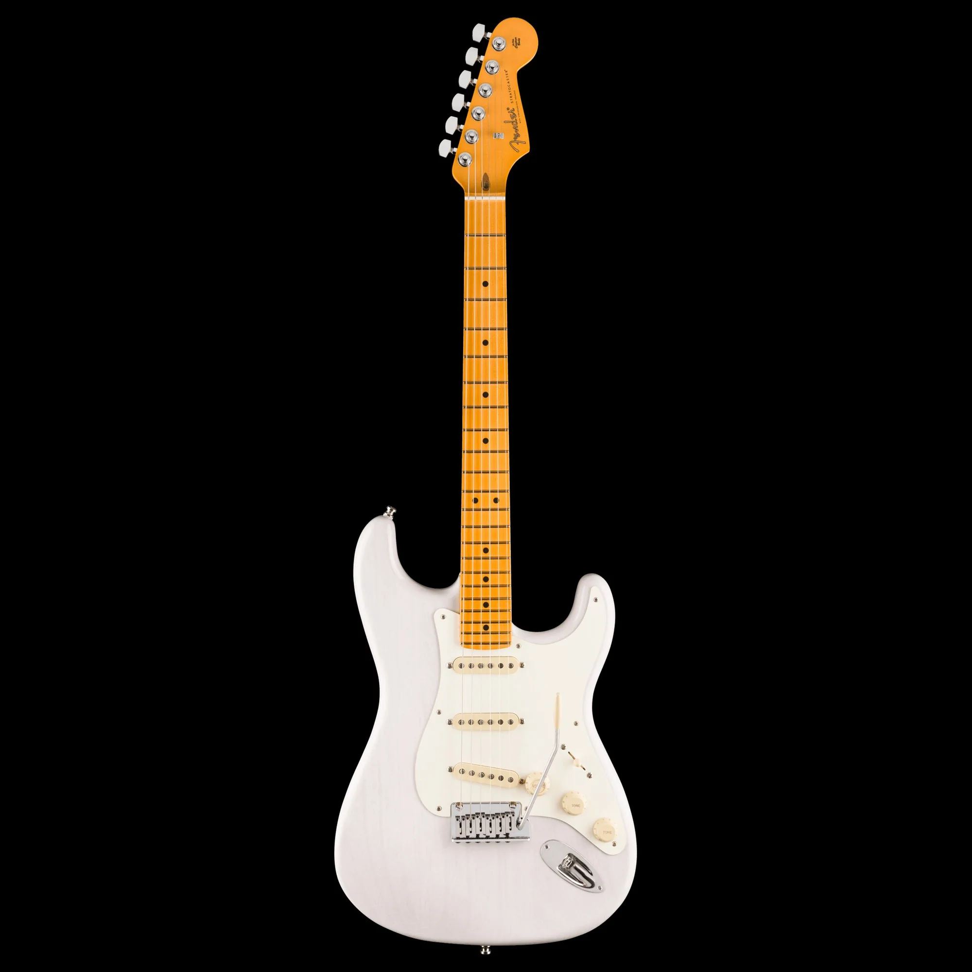 Fender American Ultra Luxe Vintage '50s Stratocaster White Blonde Electric Guitar With Case - Image 2
