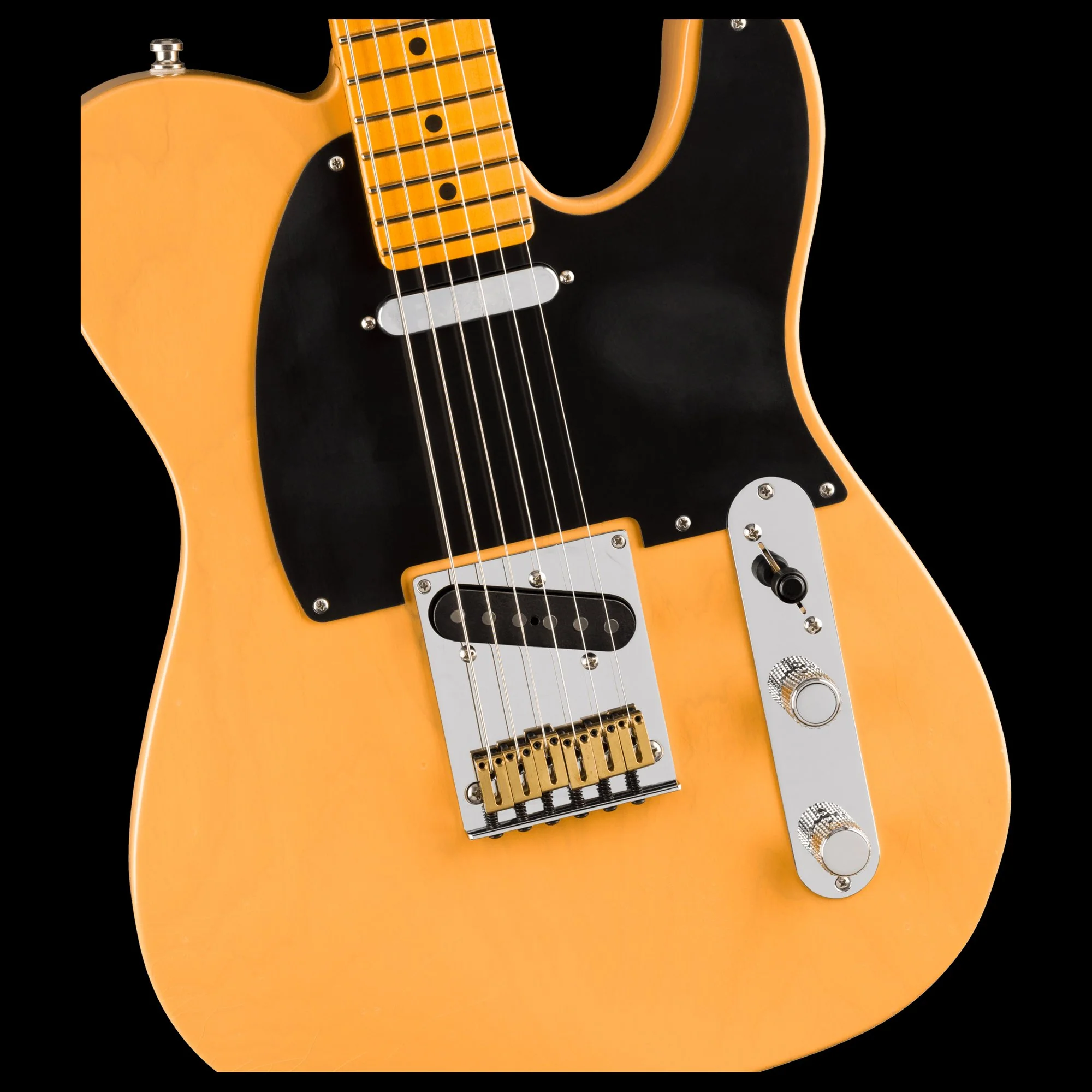 Fender American Ultra Luxe Vintage '50s Telecaster Butterscotch Blonde Electric Guitar With Case - Image 4