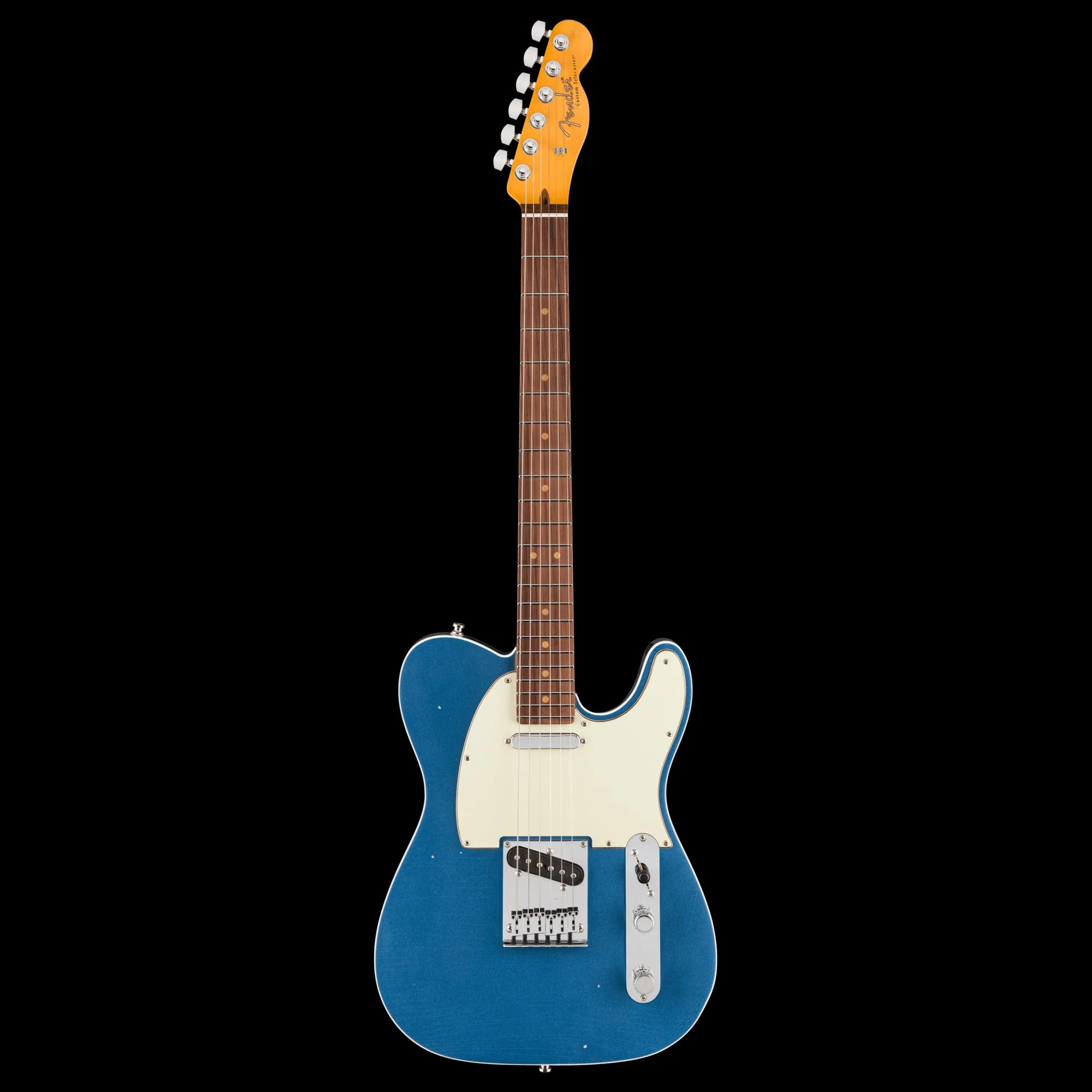Fender American Ultra Luxe Vintage '60s Telecaster Custom Lake Placid Blue Electric Guitar With Case - Image 2