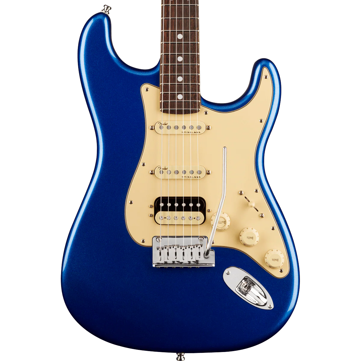 Fender American Ultra Stratocaster HSS Rosewood Fingerboard Cobra Blue Electric Guitar With Case