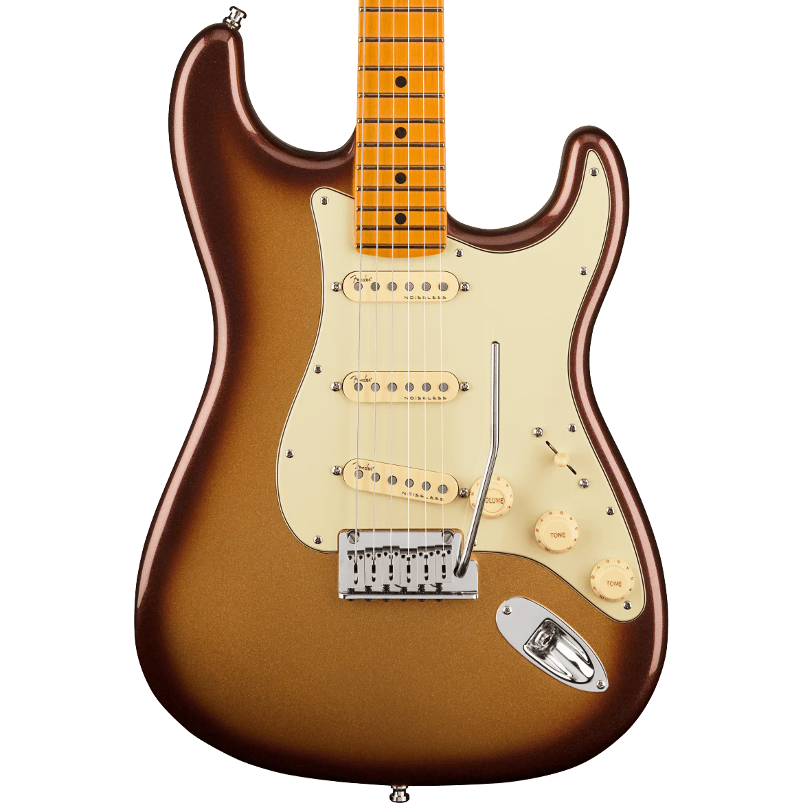 Fender American Ultra Stratocaster Maple Fingerboard Mocha Burst Electric Guitar With Case