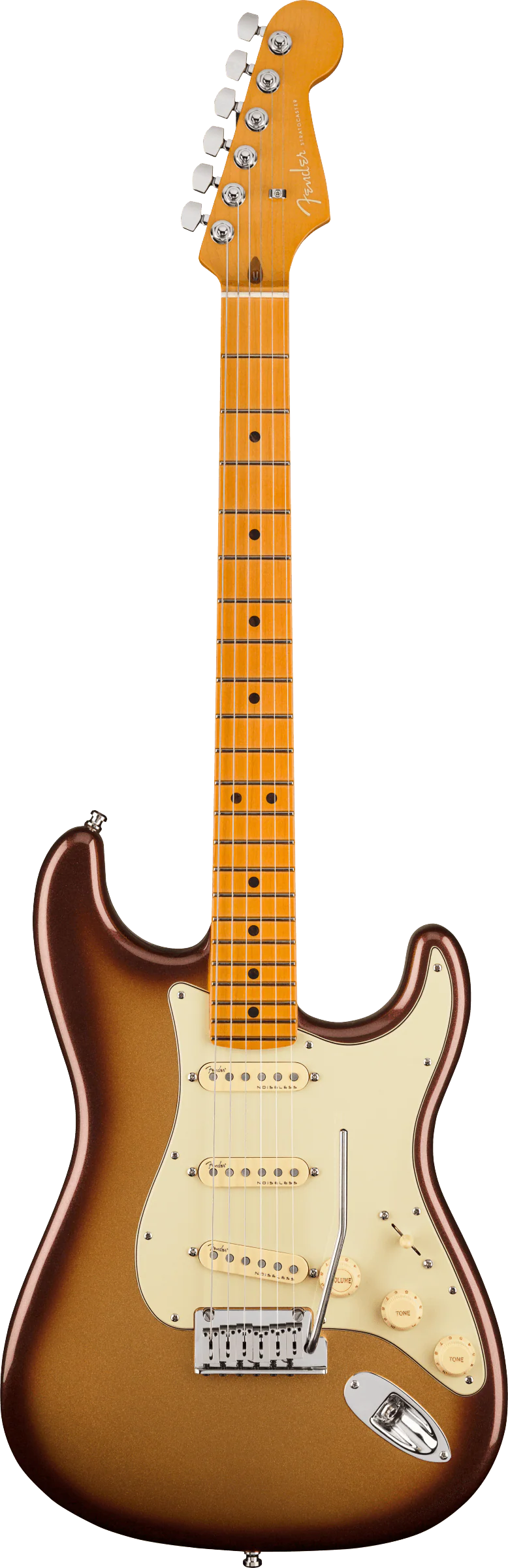 Fender American Ultra Stratocaster Maple Fingerboard Mocha Burst Electric Guitar With Case - Image 2