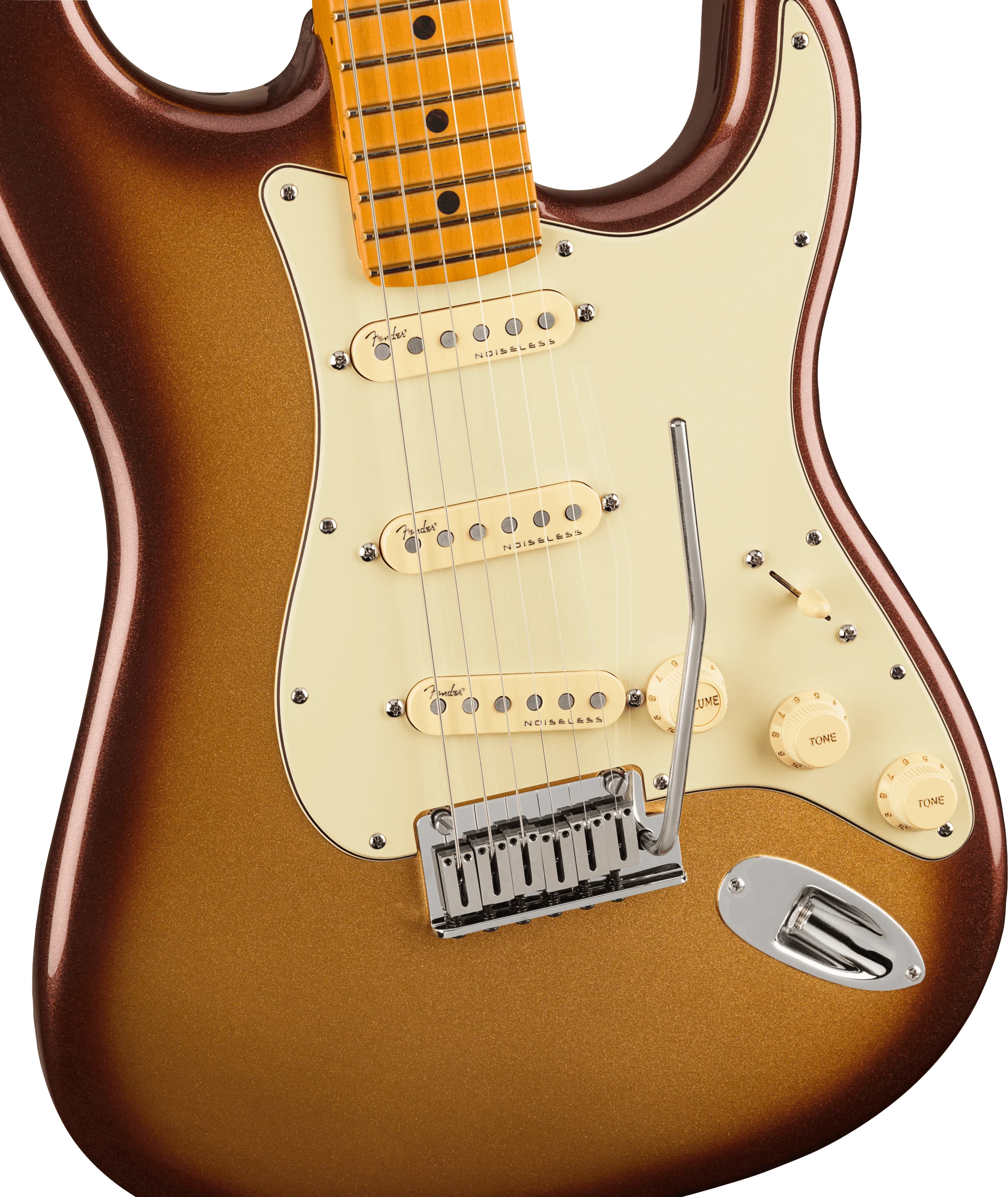Fender American Ultra Stratocaster Maple Fingerboard Mocha Burst Electric Guitar With Case - Image 3