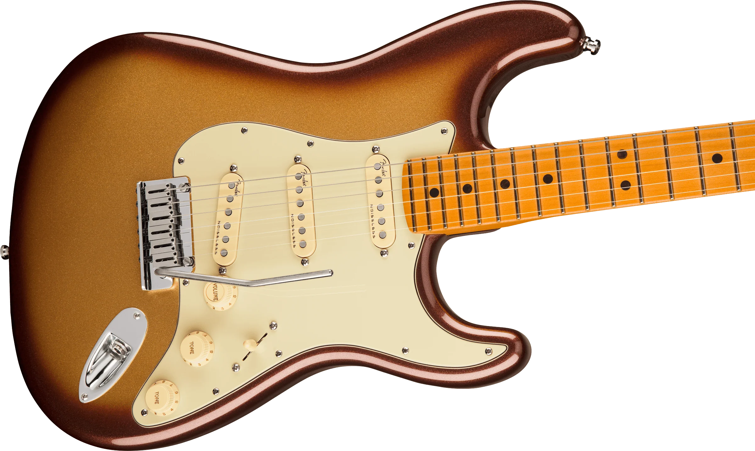 Fender American Ultra Stratocaster Maple Fingerboard Mocha Burst Electric Guitar With Case - Image 4
