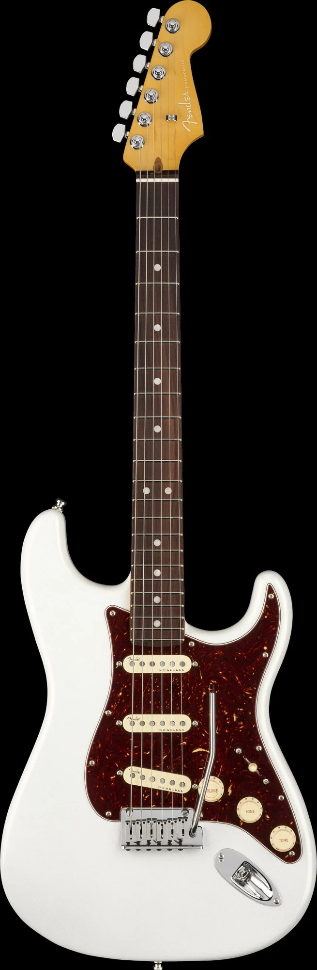 Fender American Ultra Stratocaster Rosewood Fingerboard Arctic Pearl With Case - Image 2