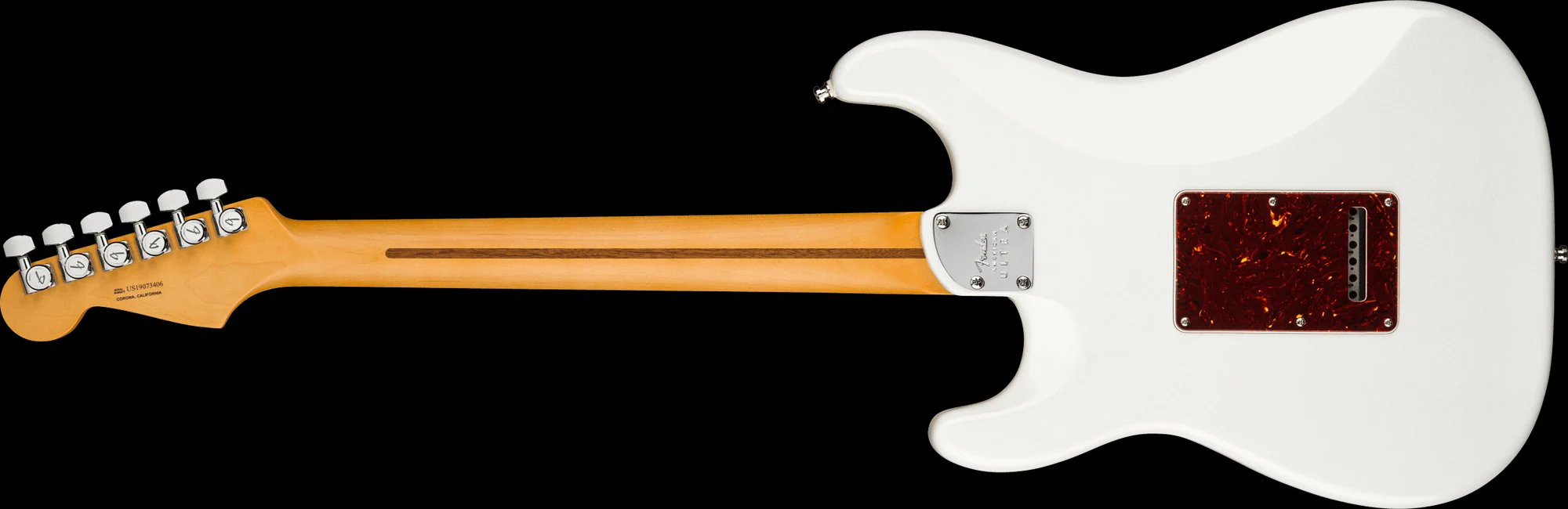 Fender American Ultra Stratocaster Rosewood Fingerboard Arctic Pearl With Case - Image 5