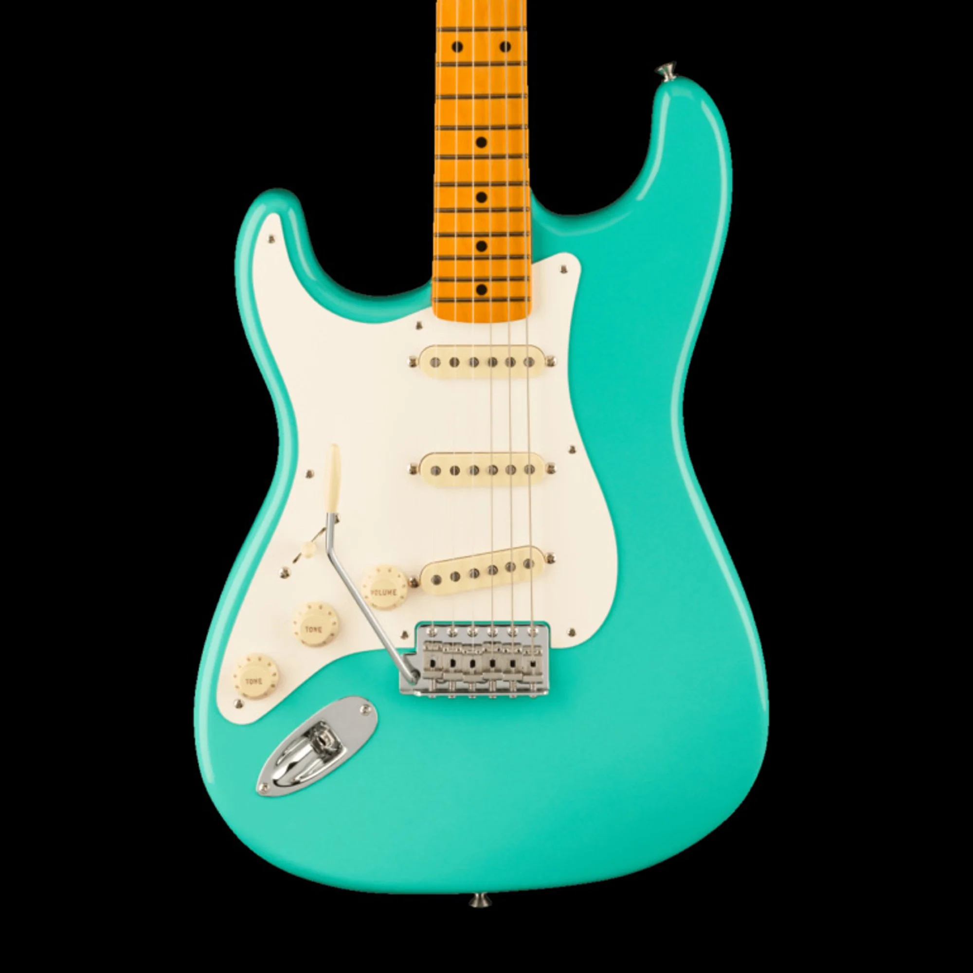 Fender American Vintage II 1957 Stratocaster Left-Hand Maple Fingerboard Sea Foam Green Electric Guitar With Case