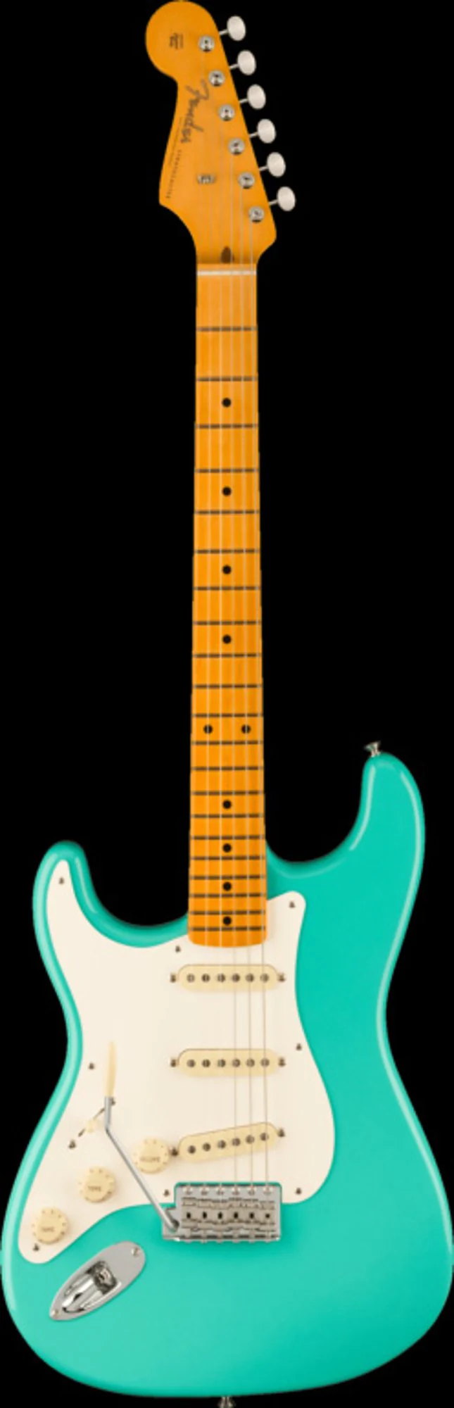 Fender American Vintage II 1957 Stratocaster Left-Hand Maple Fingerboard Sea Foam Green Electric Guitar With Case - Image 2