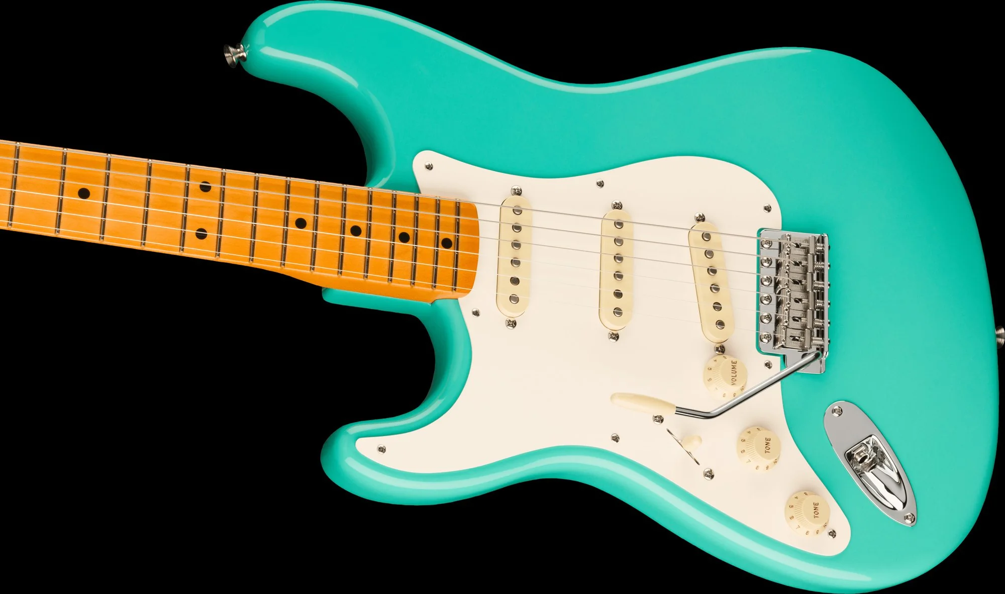 Fender American Vintage II 1957 Stratocaster Left-Hand Maple Fingerboard Sea Foam Green Electric Guitar With Case - Image 4