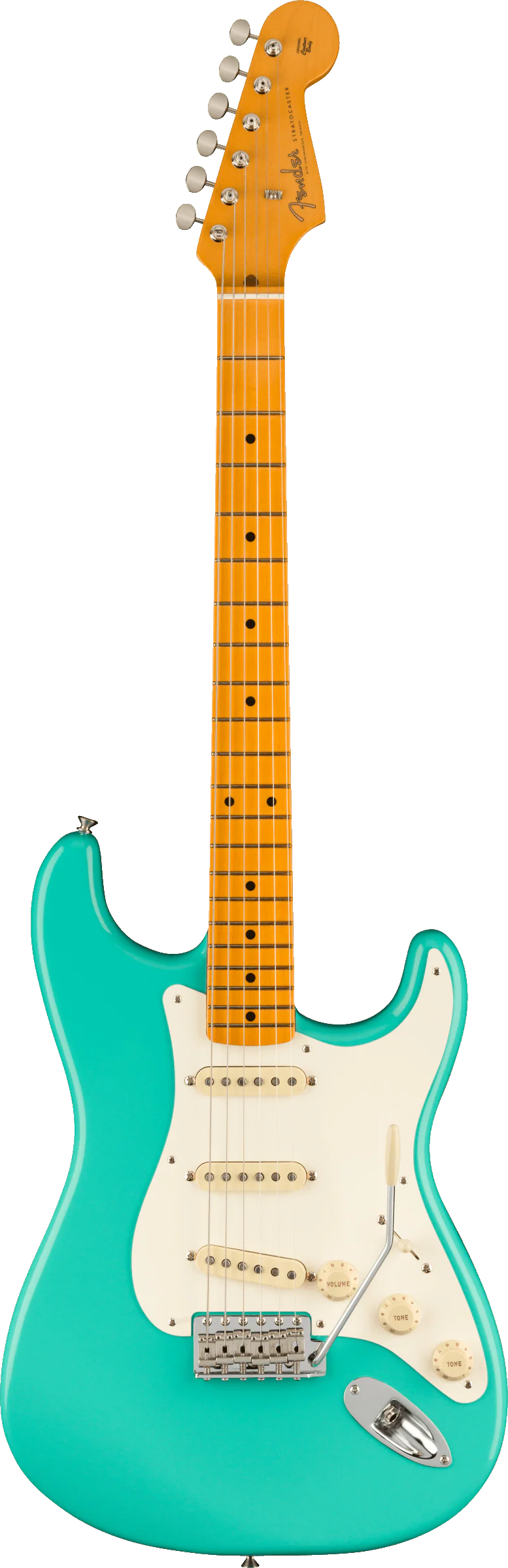 Fender American Vintage II 1957 Stratocaster Maple Fingerboard Sea Foam Green Electric Guitar With Case - Image 2