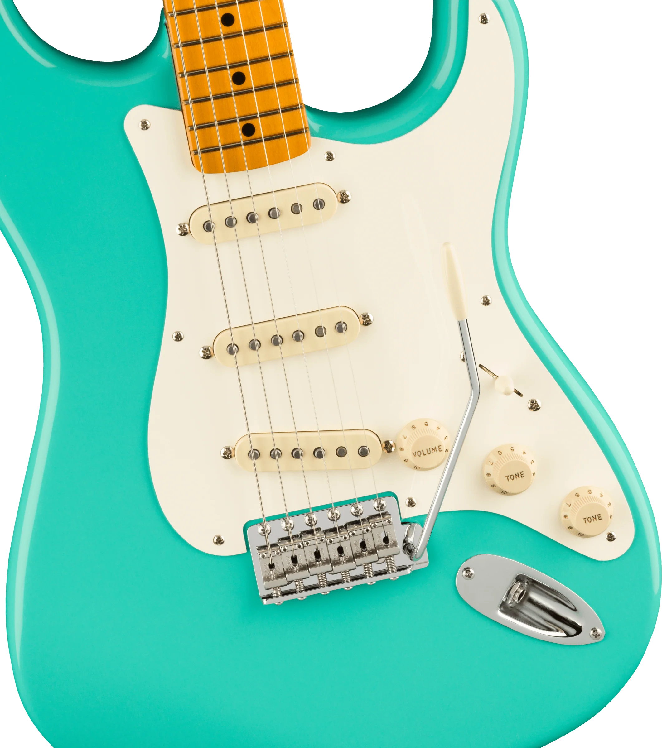 Fender American Vintage II 1957 Stratocaster Maple Fingerboard Sea Foam Green Electric Guitar With Case - Image 3