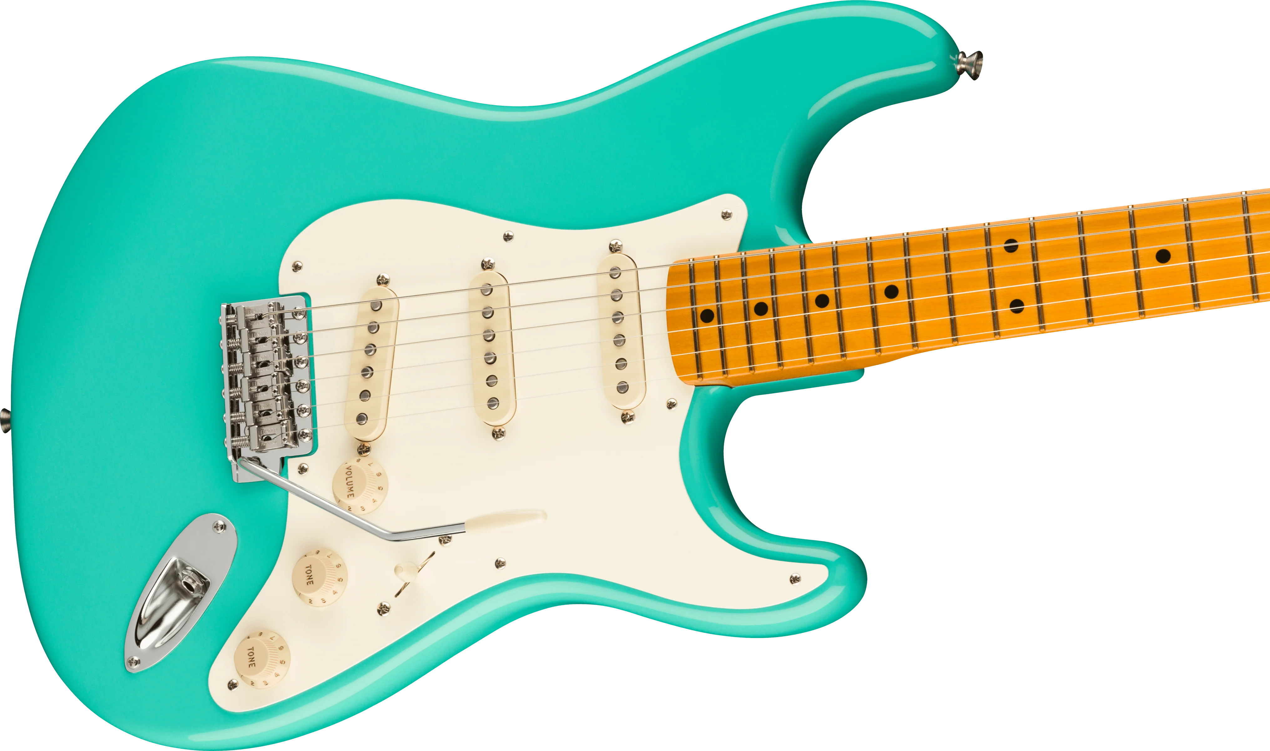 Fender American Vintage II 1957 Stratocaster Maple Fingerboard Sea Foam Green Electric Guitar With Case - Image 4