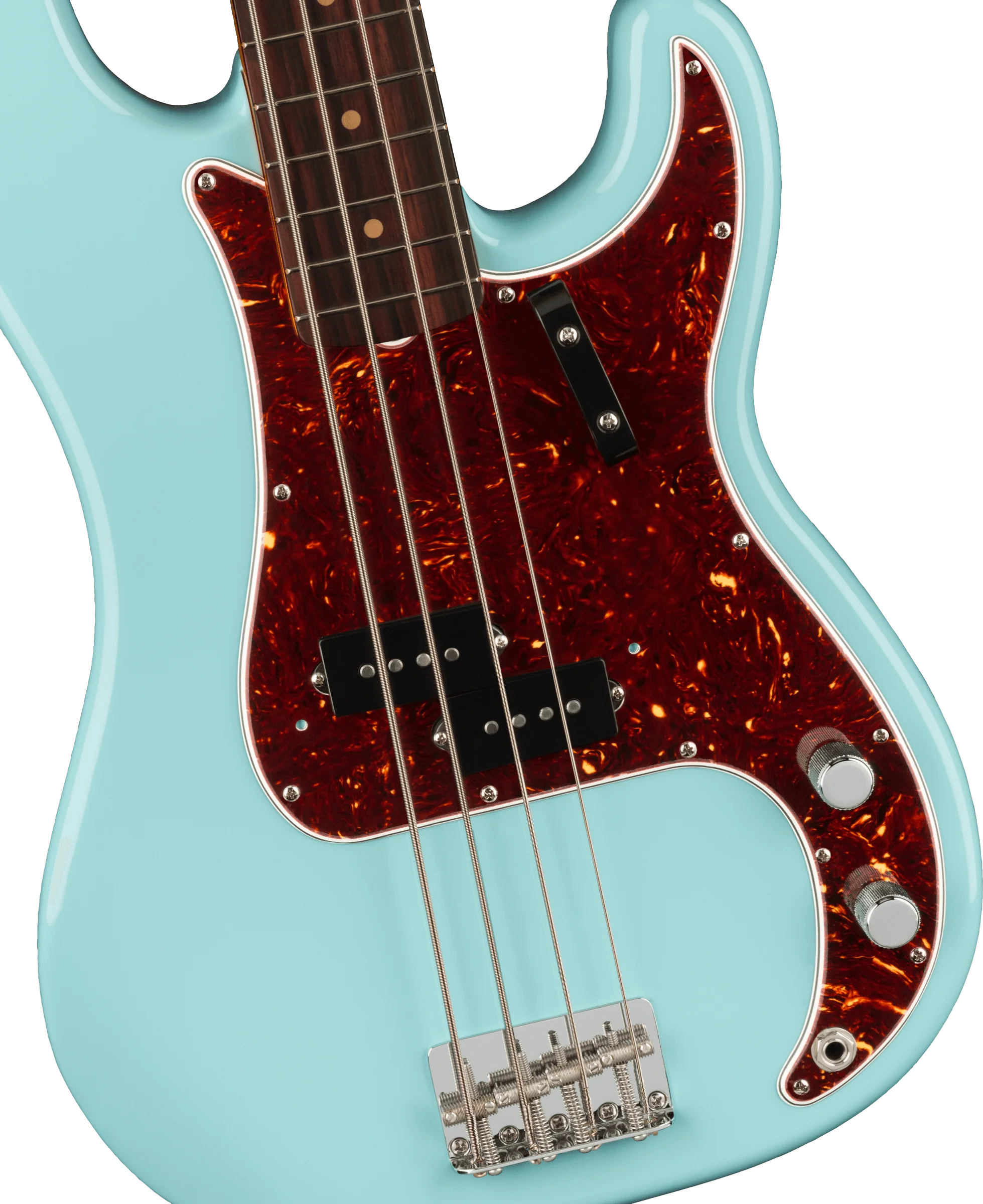 Fender American Vintage II 1960 Precision Bass Daphne Blue With Case - Image 3