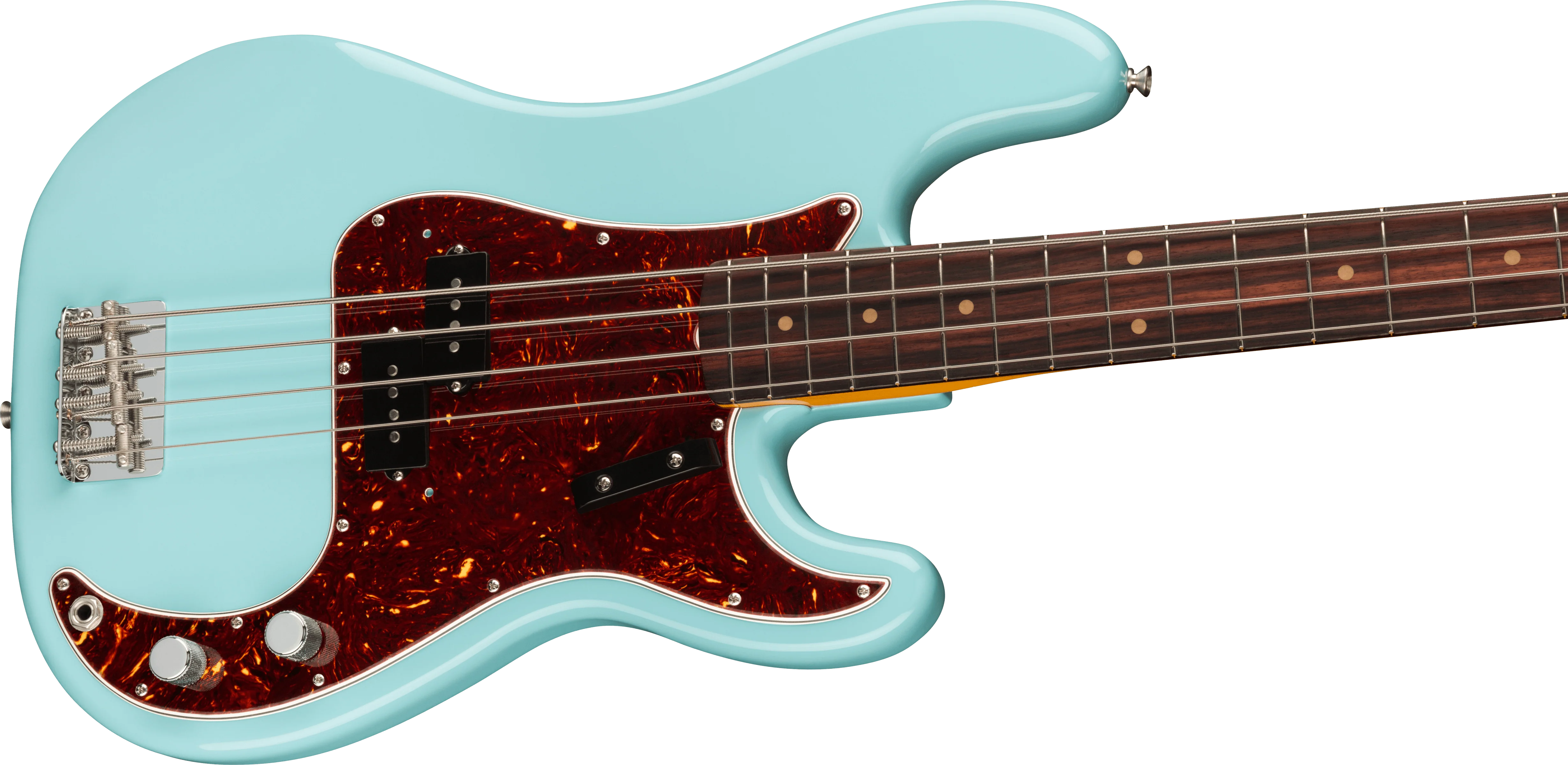 Fender American Vintage II 1960 Precision Bass Daphne Blue With Case - Image 4