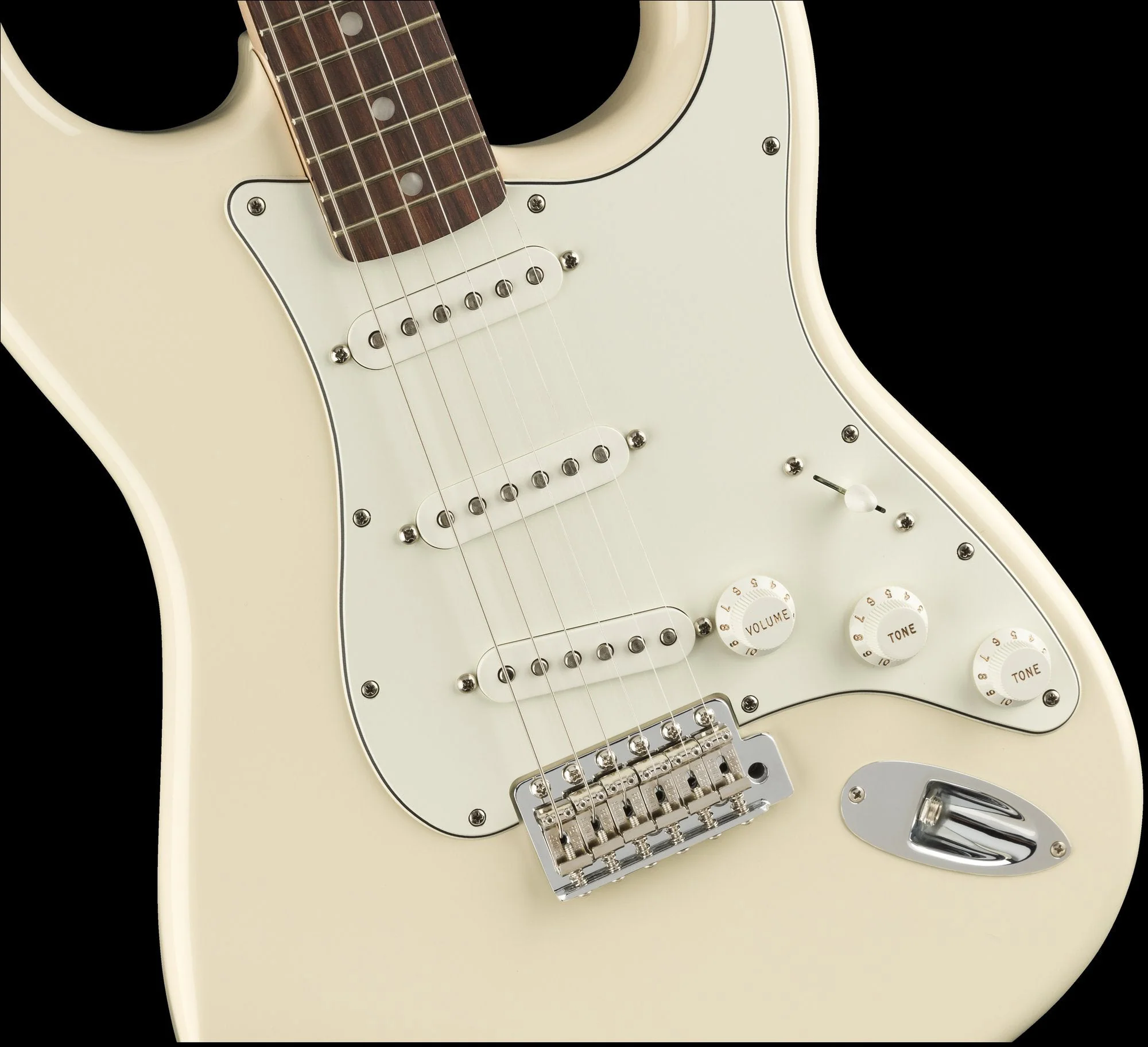 Fender Artist Series Albert Hammond Jr. Signature Strat Olympic White With Bag - Image 3