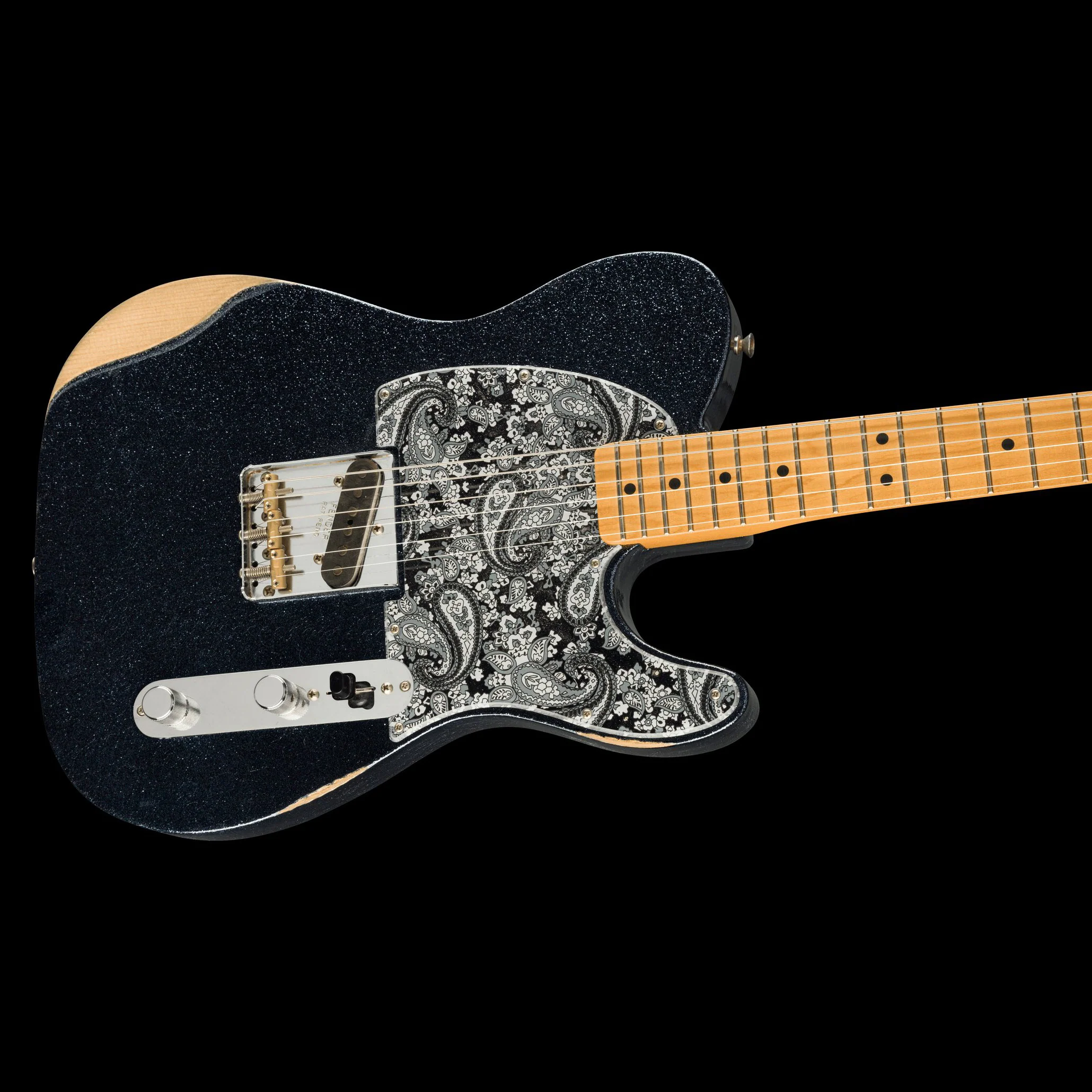 Fender Artist Series Brad Paisley Road Worn Esquire Black Sparkle With Gig Bag Demo Serial # MX22018665 - Image 4