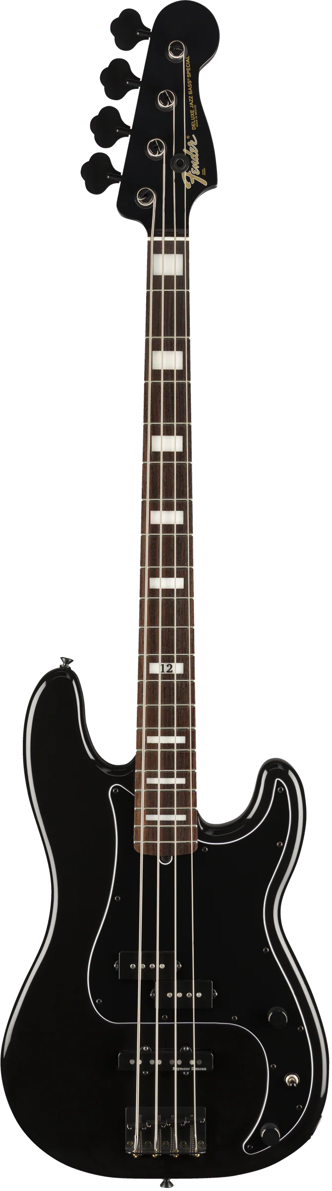 Fender Artist Series Duff McKagan Deluxe Precision Bass Rosewood Fingerboard Black - Image 2