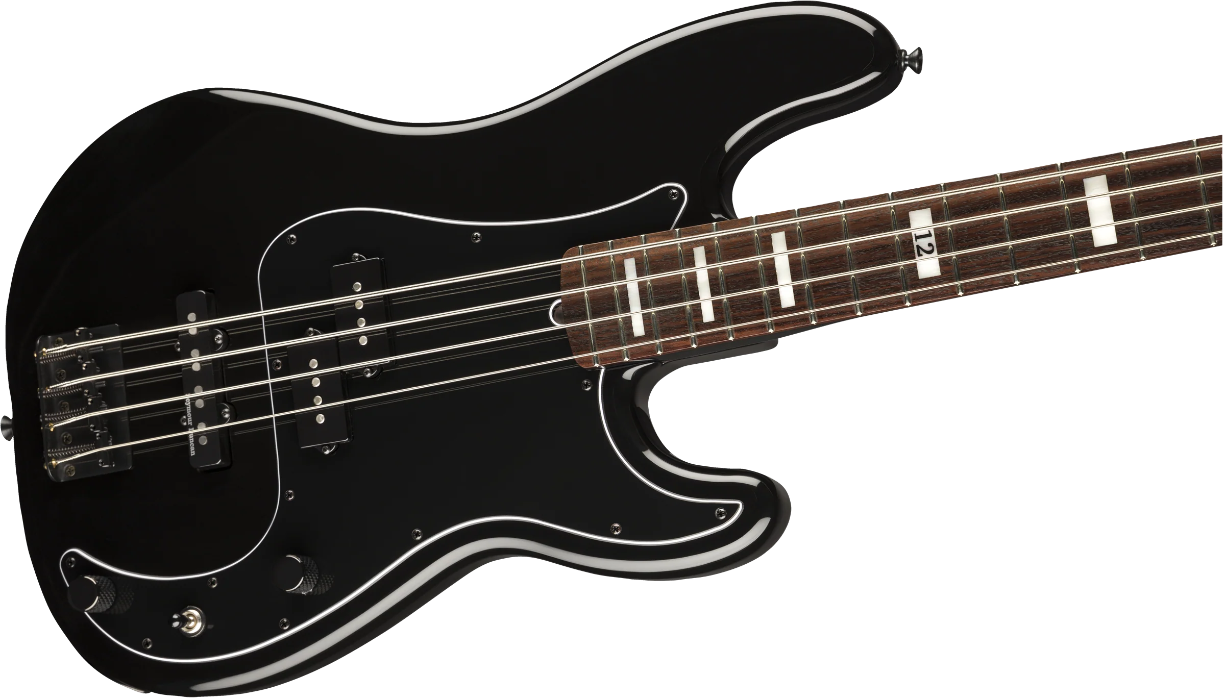 Fender Artist Series Duff McKagan Deluxe Precision Bass Rosewood Fingerboard Black - Image 3