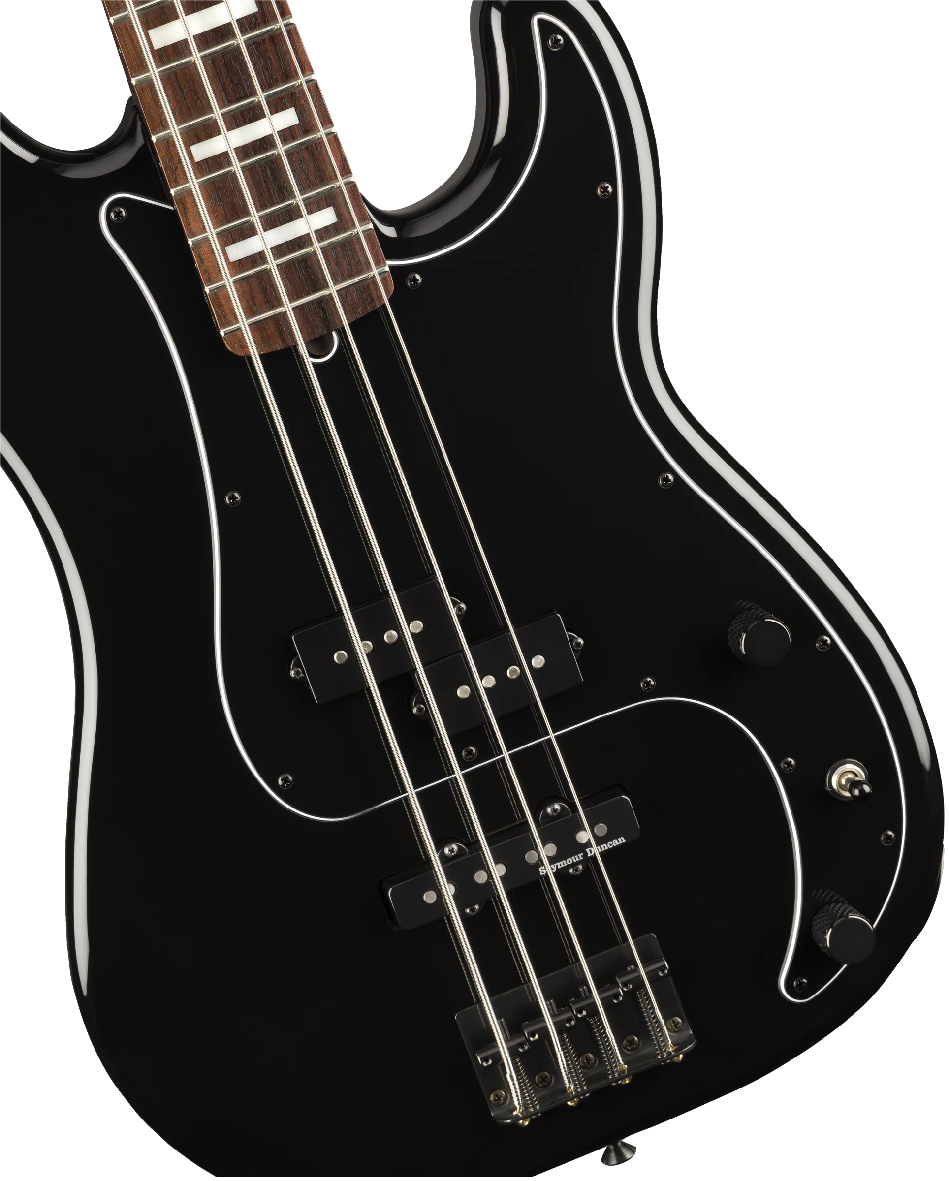 Fender Artist Series Duff McKagan Deluxe Precision Bass Rosewood Fingerboard Black - Image 4