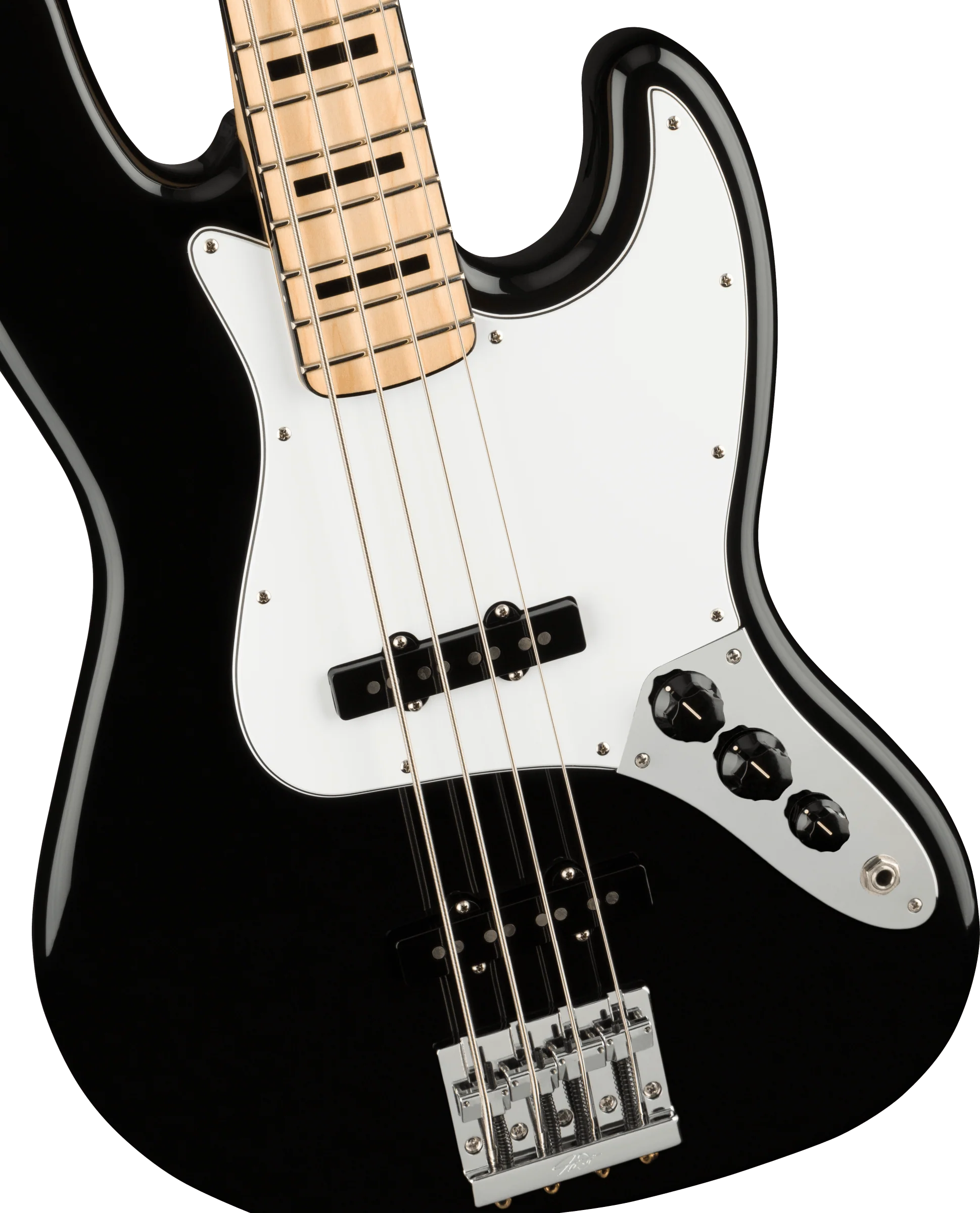 Fender Artist Series Geddy Lee Jazz Bass Maple Fingerboard Black with Gig Bag - Image 3