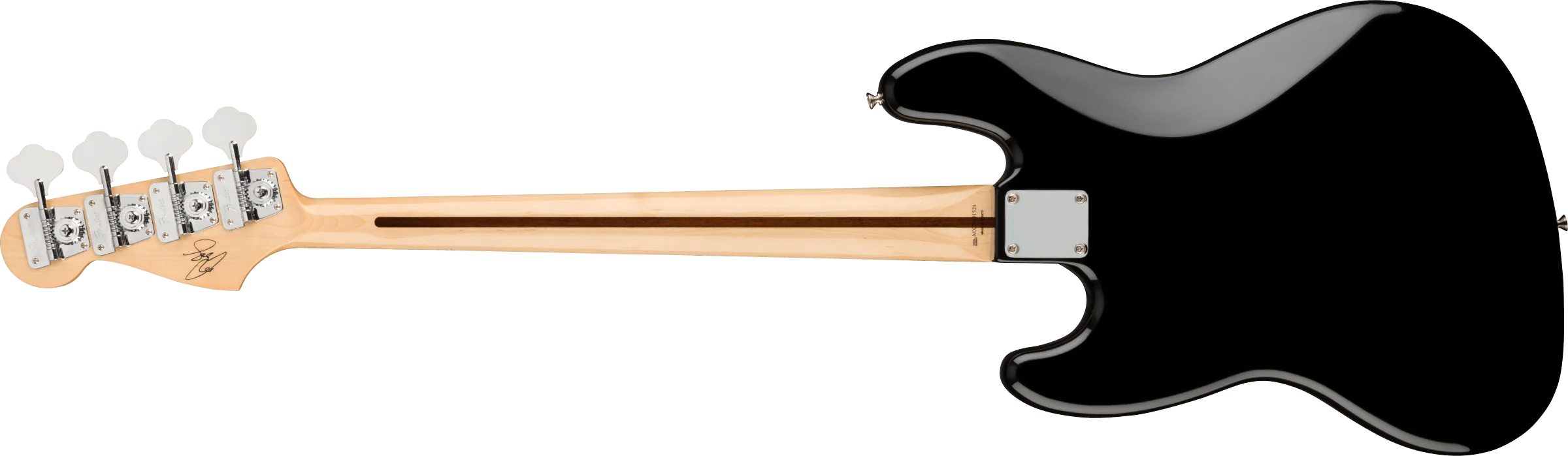 Fender Artist Series Geddy Lee Jazz Bass Maple Fingerboard Black with Gig Bag - Image 5