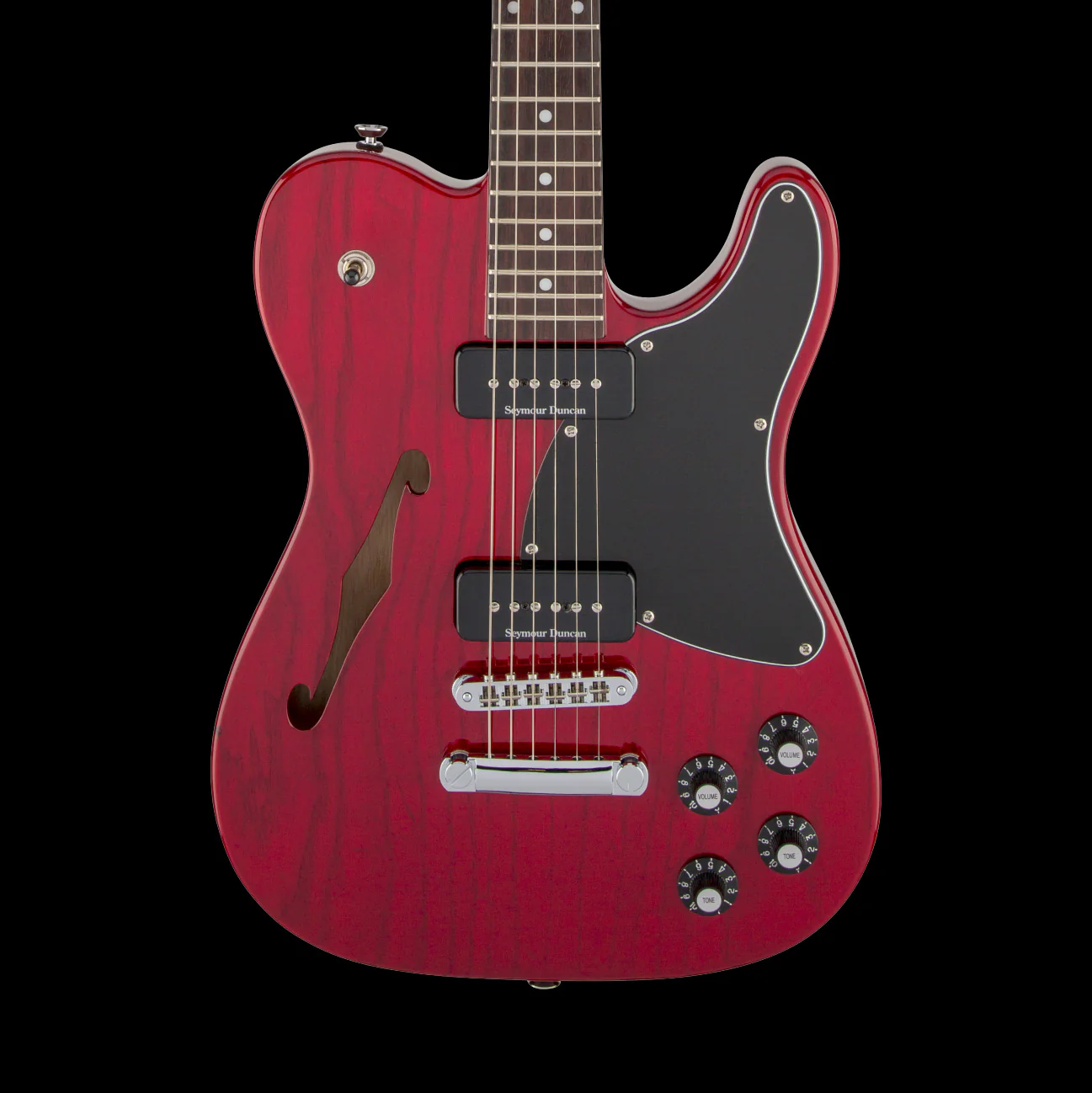 Fender Artist Series Jim Adkins JA-90 Telecaster Thinline Crimson Red Transparent Electric Guitar
