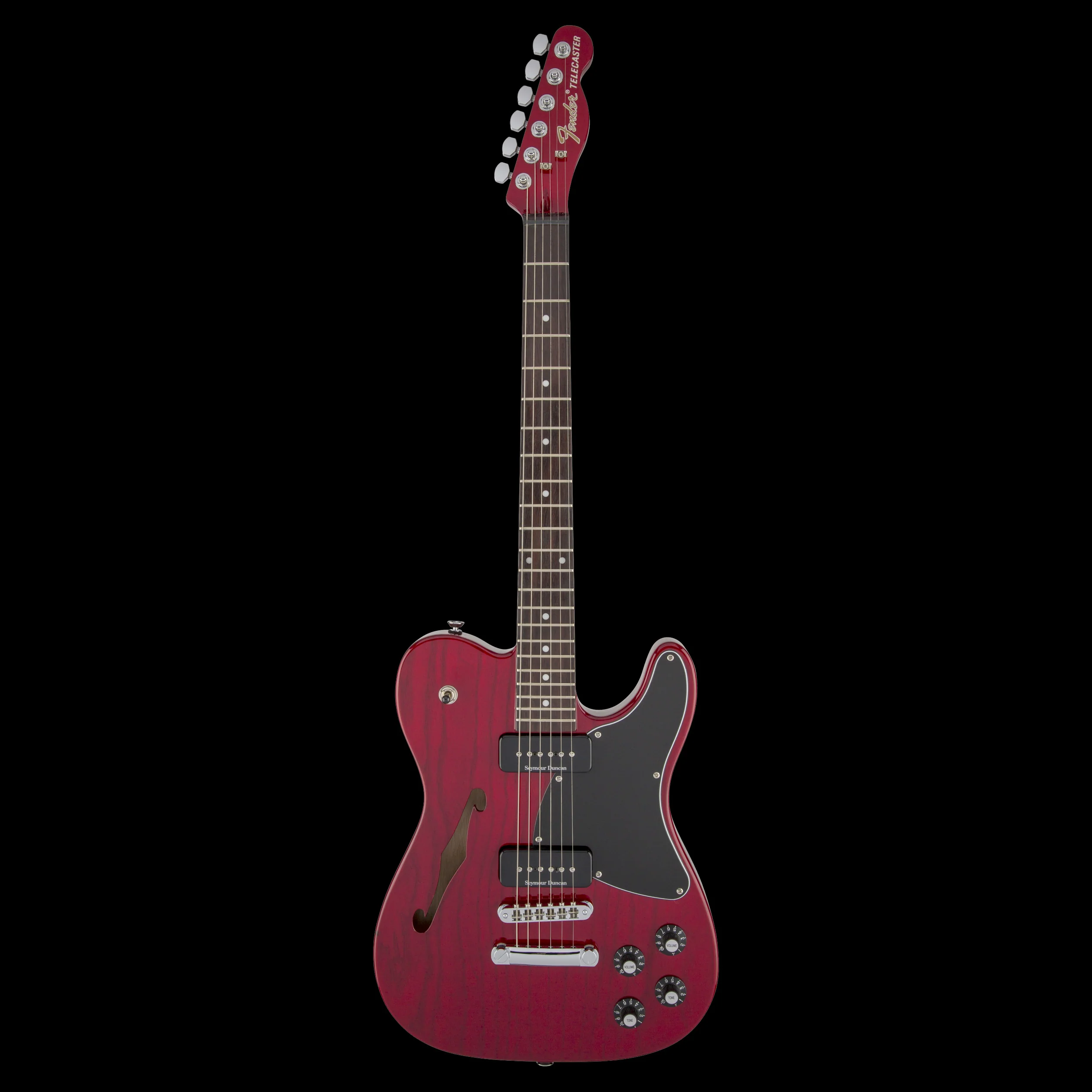 Fender Artist Series Jim Adkins JA-90 Telecaster Thinline Crimson Red Transparent Electric Guitar - Image 2
