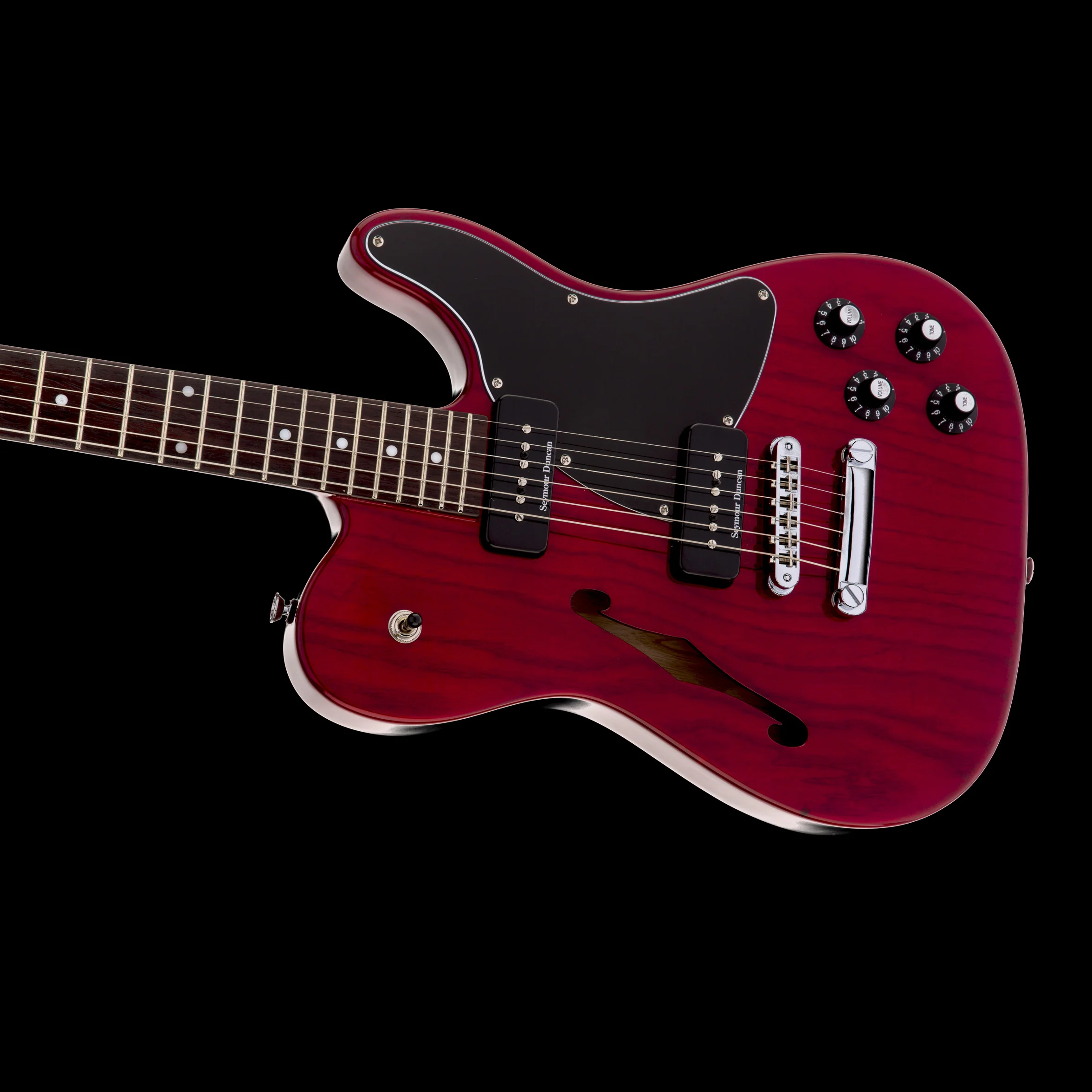Fender Artist Series Jim Adkins JA-90 Telecaster Thinline Crimson Red Transparent Electric Guitar - Image 5