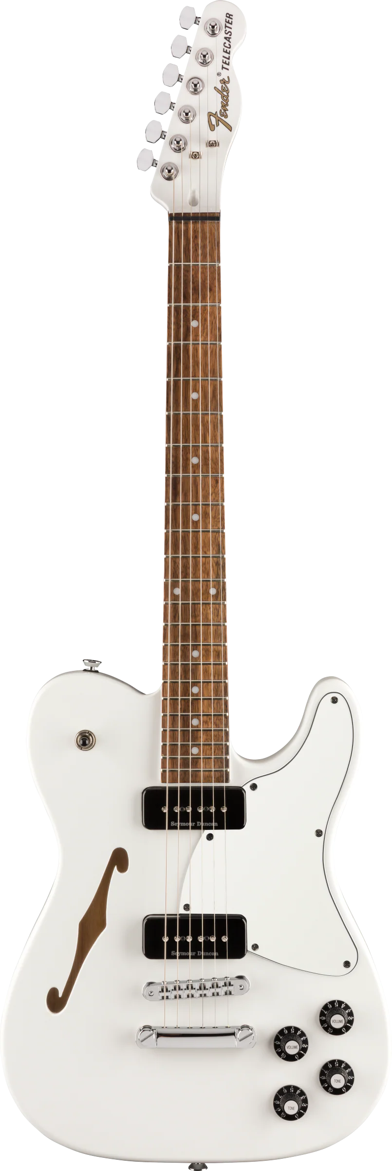 Fender Artist Series Jim Adkins JA-90 Telecaster Thinline Laurel Fingerboard White Electric Guitar - Image 2