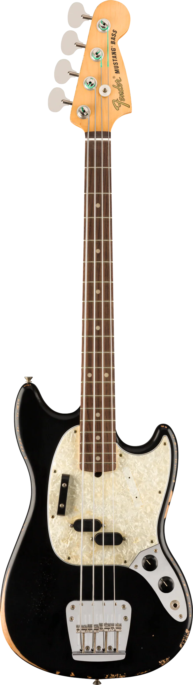Fender Artist Series JMJ Road Worn Justin Meldal-Johnsen Mustang Bass Black with Gig Bag - Image 2