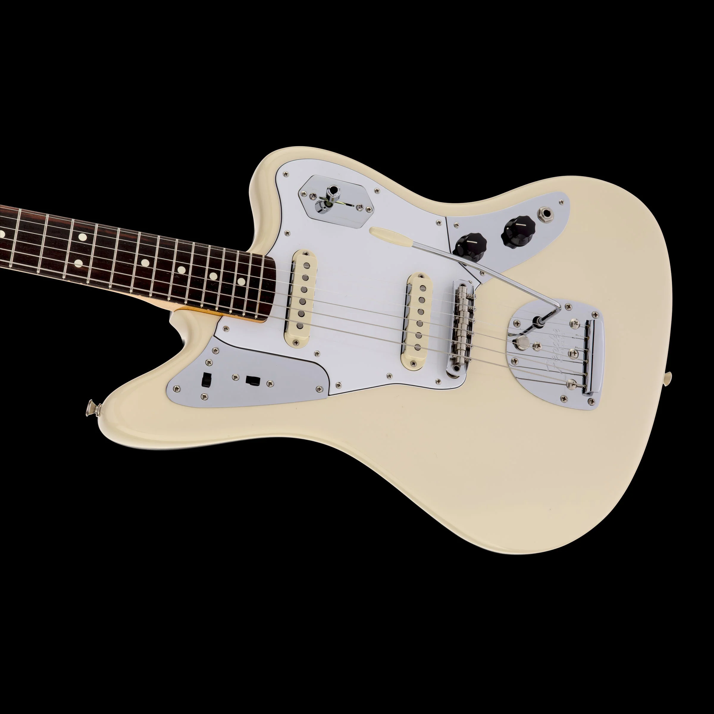 Fender Artist Series Johnny Marr Jaguar Olympic White Rosewood Fingerboard With Case - Image 3