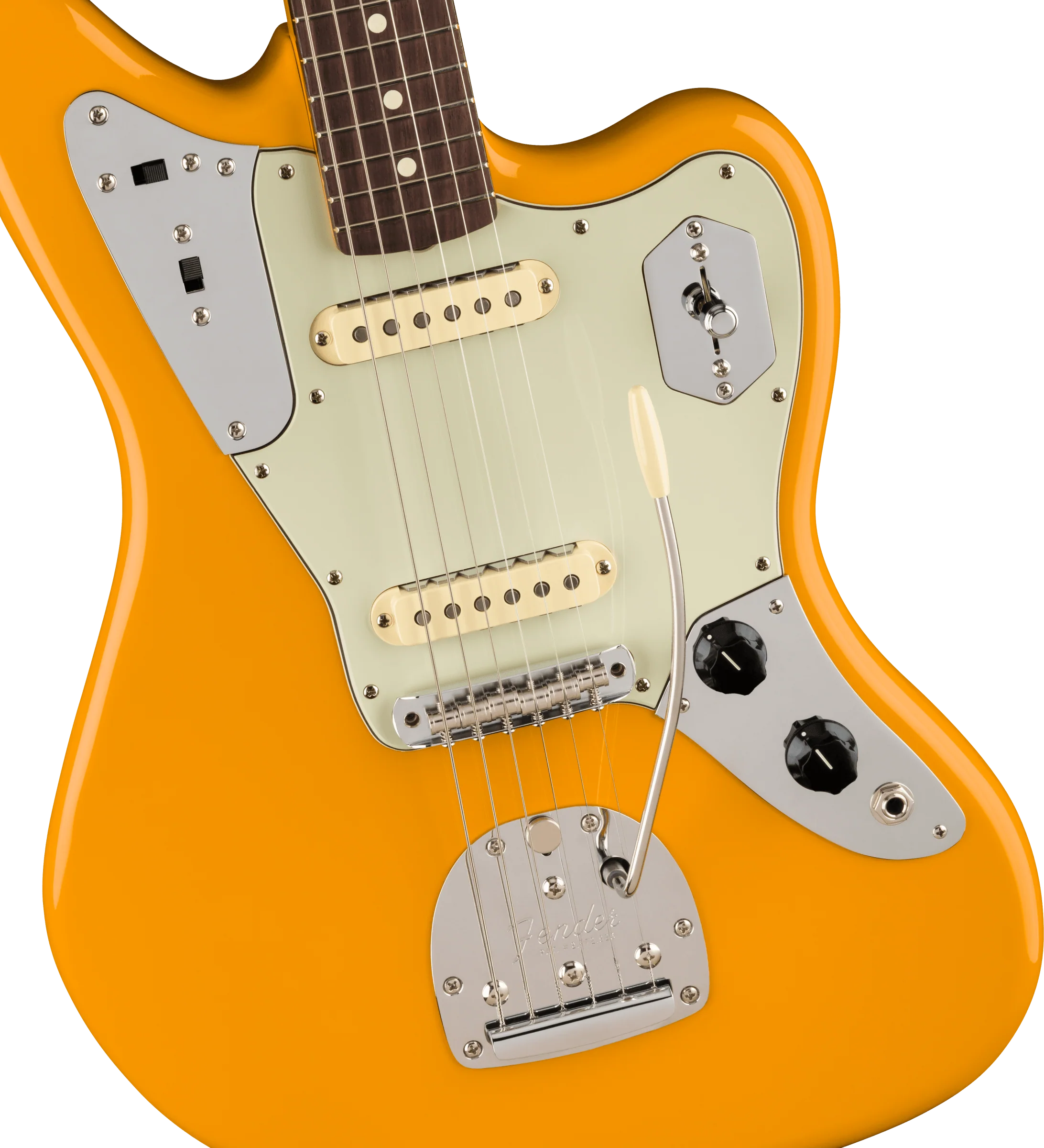 Fender Artist Series Johnny Marr Jaguar Rosewood Fingerboard Fever Dream Yellow Electric Guitar - Image 4