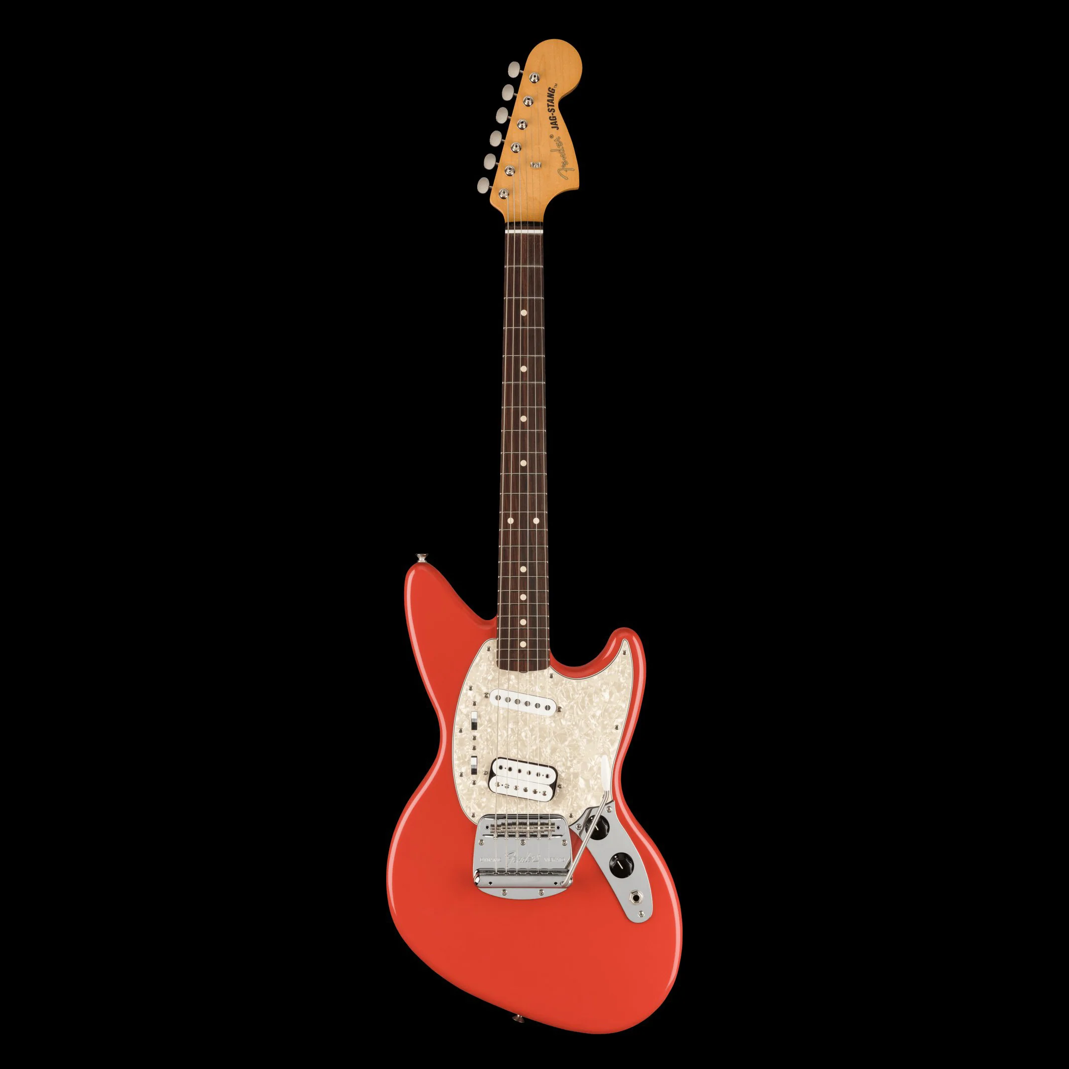 Fender Artist Series Kurt Cobain Jag-Stang Rosewood Fiesta Red With Bag - Image 2