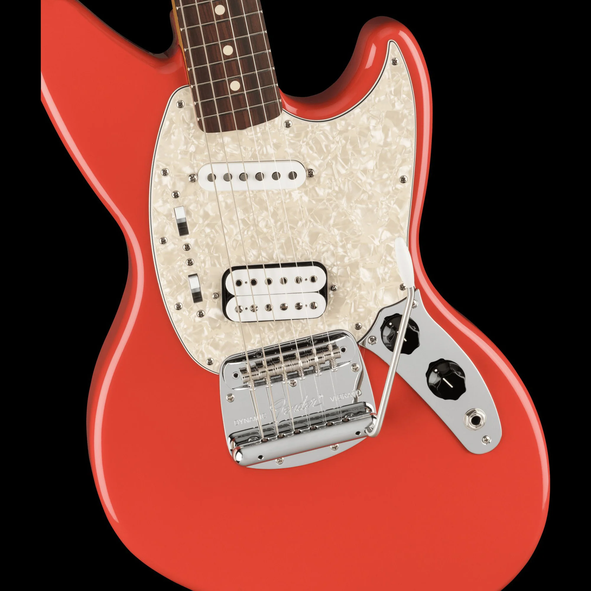 Fender Artist Series Kurt Cobain Jag-Stang Rosewood Fiesta Red With Bag - Image 3