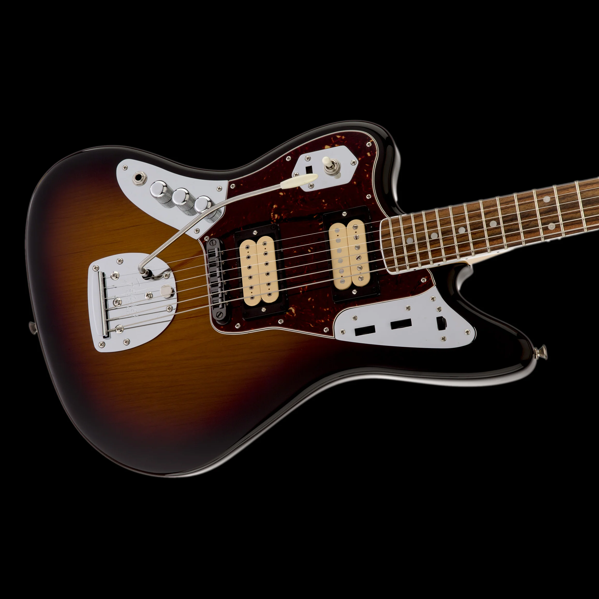 Fender Artist Series Kurt Cobain Jaguar Left-Handed 3-Color Sunburst with Case - Image 3